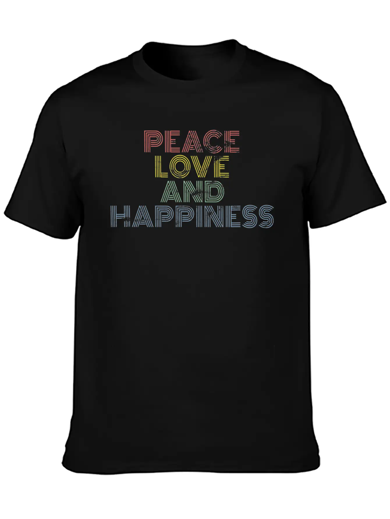 Peace Love Happiness - Kindness Compassion Caring Soft Cotton Short Sleeve Tee – Unisex Wardrobe Staple