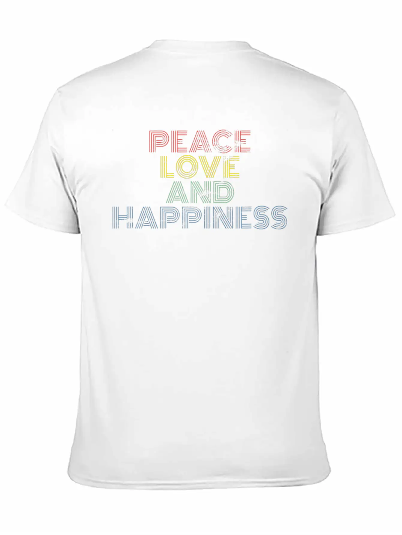 Peace Love Happiness - Kindness Compassion Caring Soft Cotton Short Sleeve Tee – Unisex Wardrobe Staple