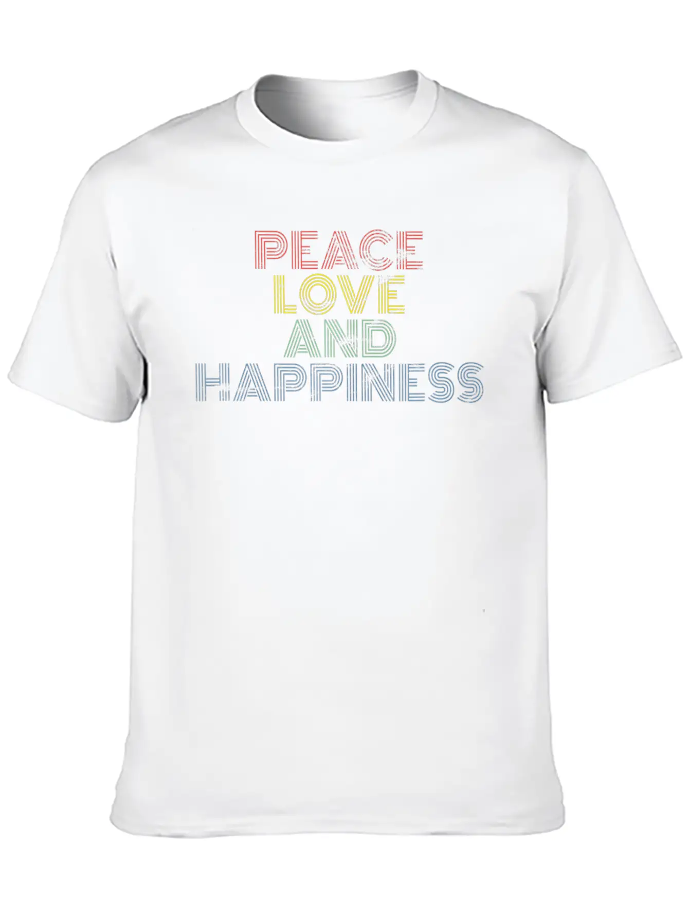 Peace Love Happiness - Kindness Compassion Caring Soft Cotton Short Sleeve Tee – Unisex Wardrobe Staple