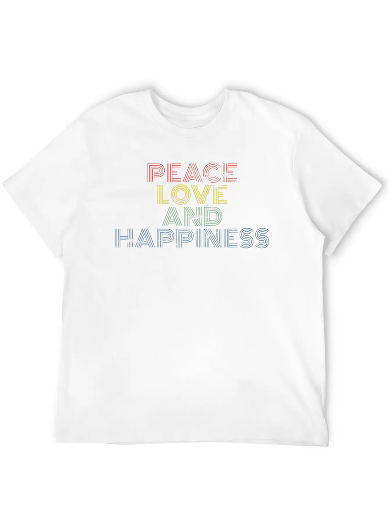 Peace Love Happiness - Kindness Compassion Caring Soft Cotton Short Sleeve Tee – Unisex Wardrobe Staple