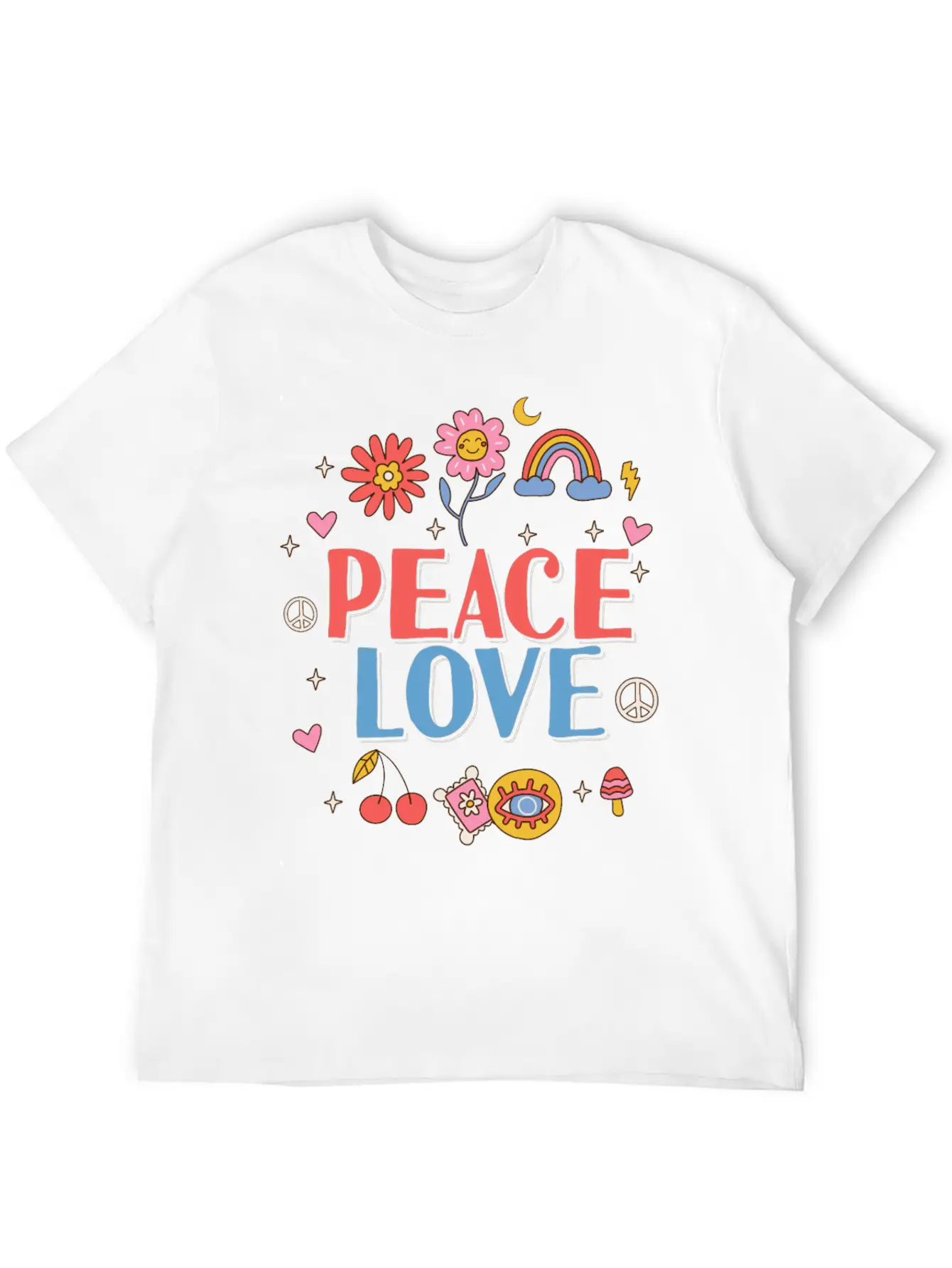 Peace Love Hippie Unisex Casual T-Shirt – Clean Design For Daily Comfort