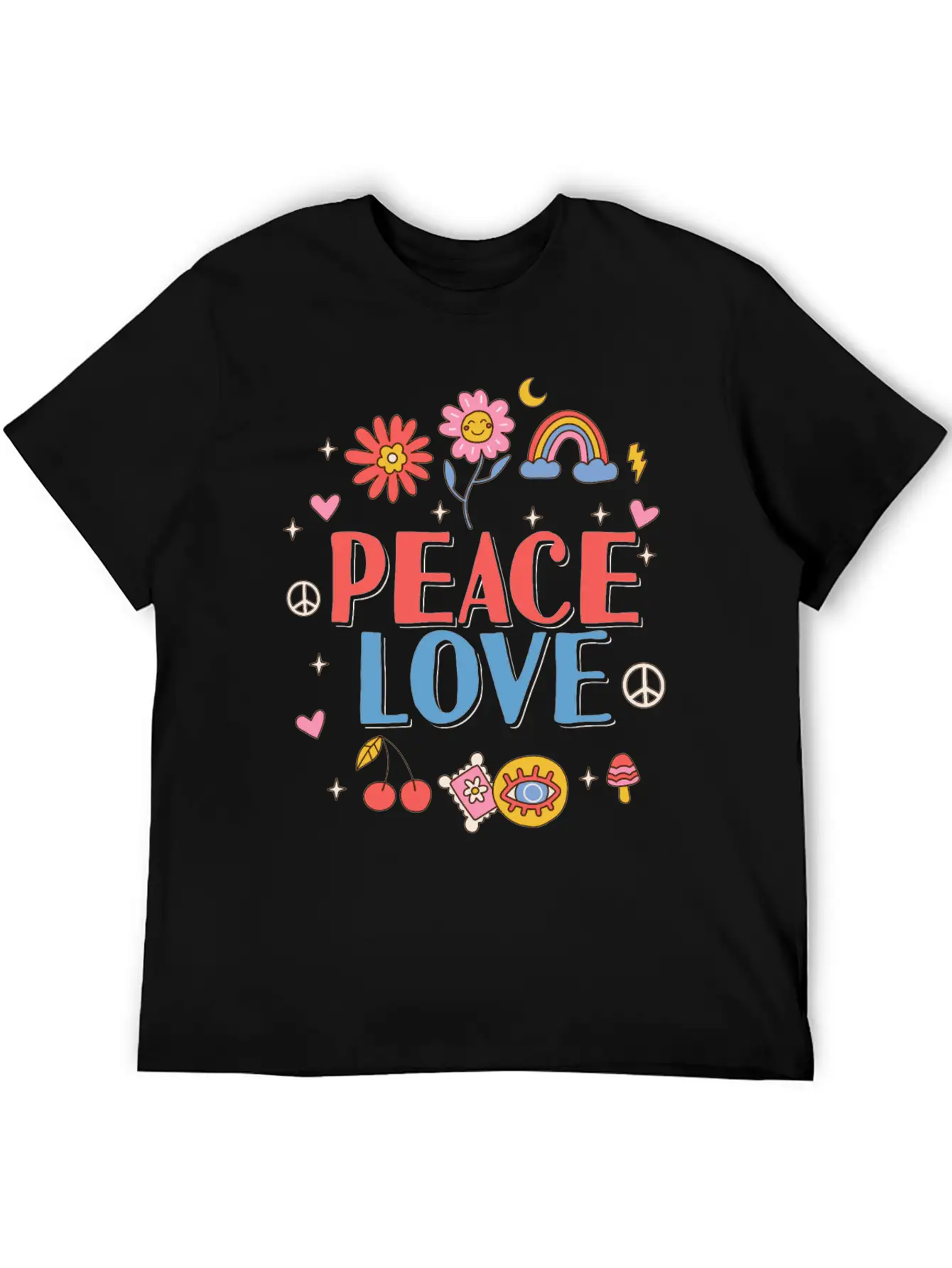 Peace Love Hippie Unisex Casual T-Shirt – Clean Design For Daily Comfort