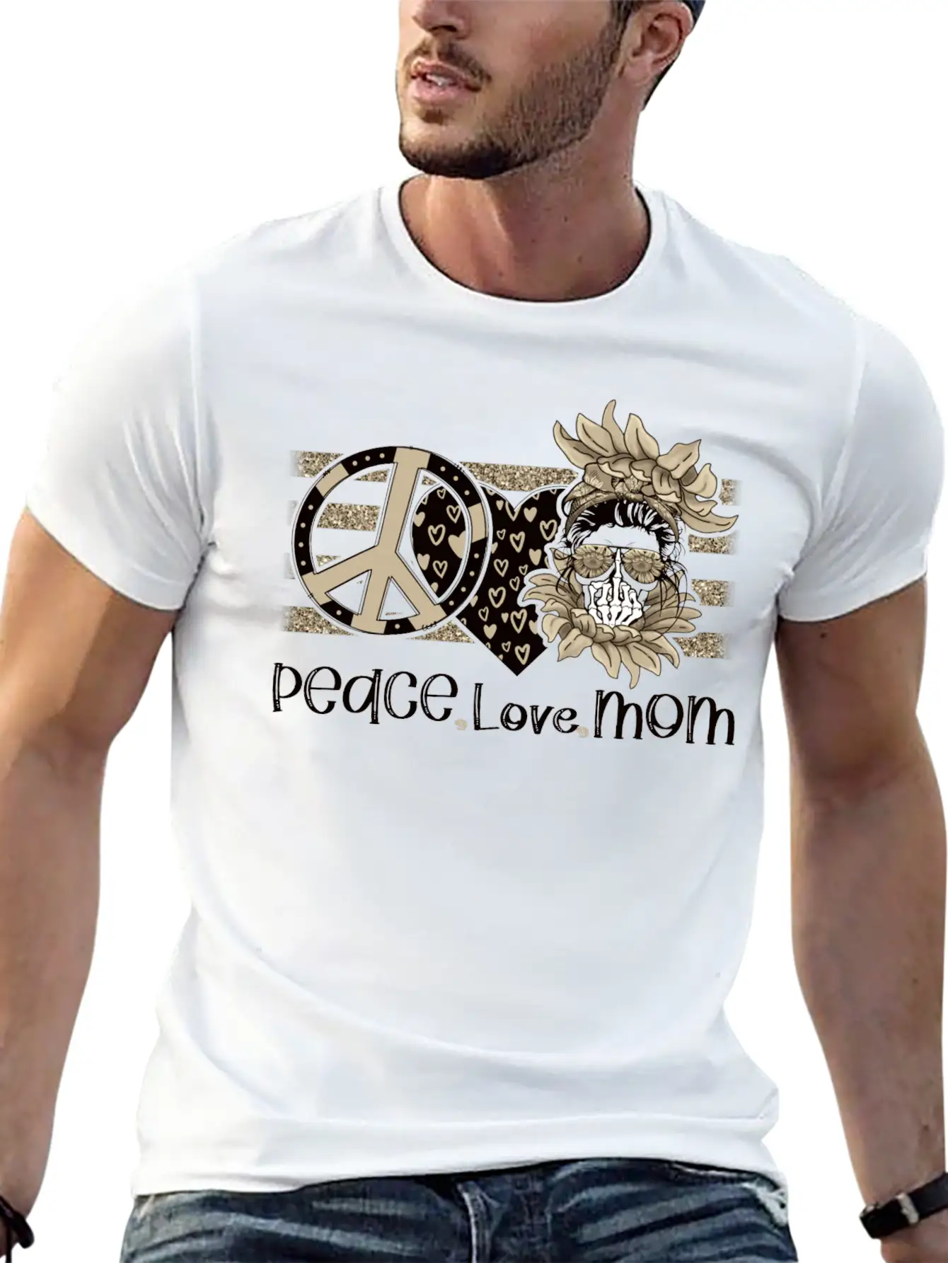 Peace Love Mom, Peace Love Momlife Just A Good Mom Unisex Casual T-Shirt – Clean Design For Daily Comfort