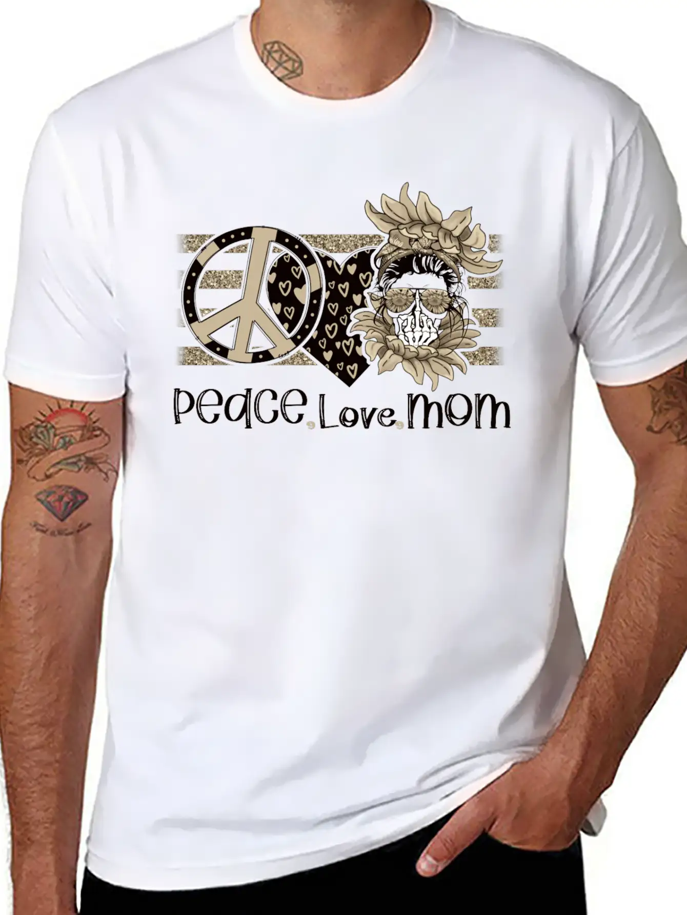 Peace Love Mom, Peace Love Momlife Just A Good Mom Unisex Casual T-Shirt – Clean Design For Daily Comfort