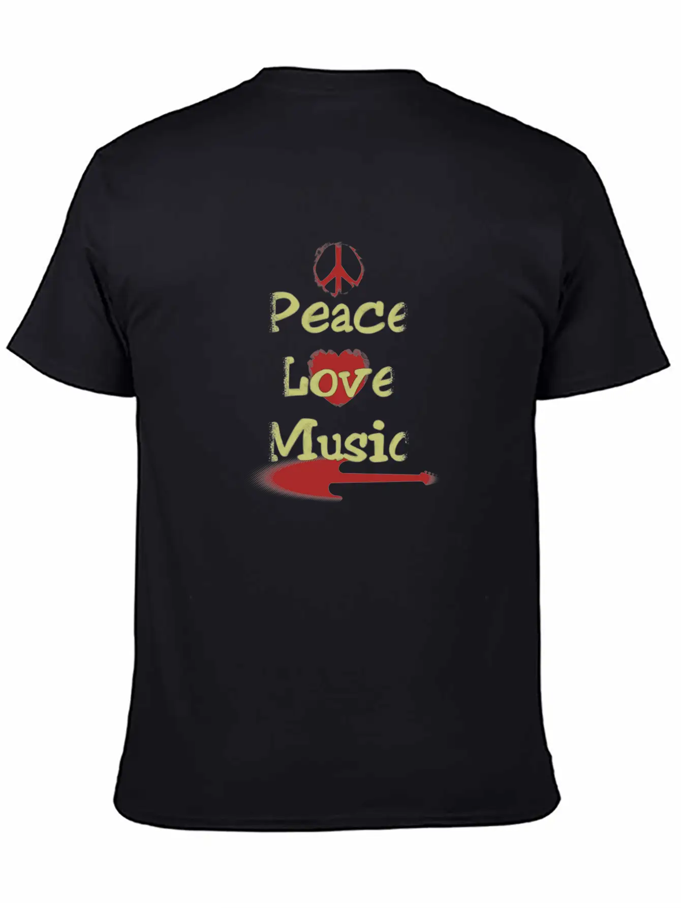 Peace Love Music Classic Fit Graphic Tee For Daily Comfort – Unisex Cotton Shirt