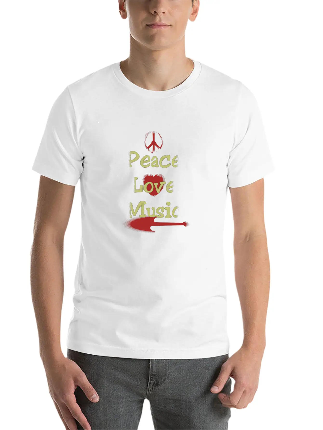 Peace Love Music Classic Fit Graphic Tee For Daily Comfort – Unisex Cotton Shirt