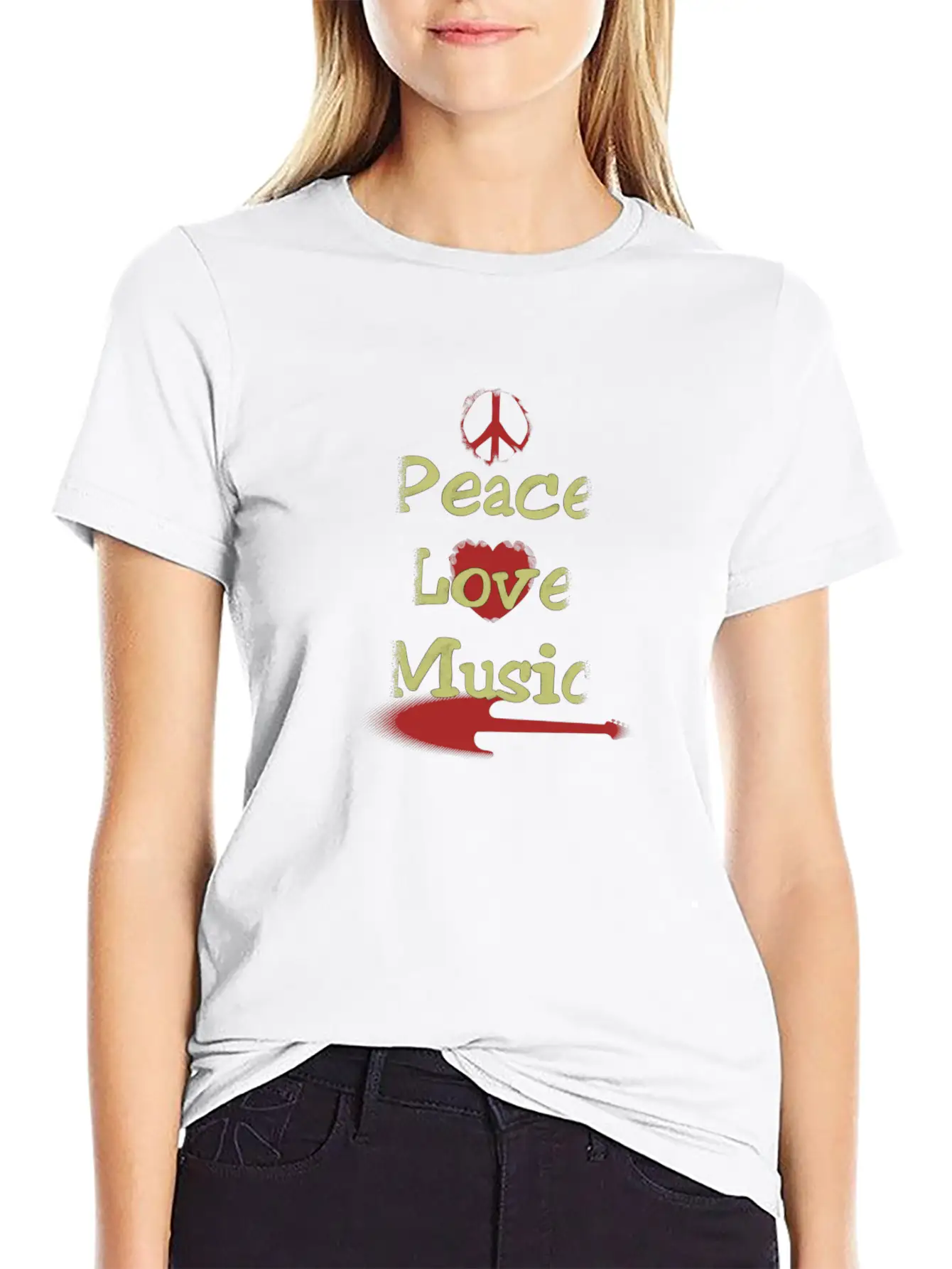 Peace Love Music Classic Fit Graphic Tee For Daily Comfort – Unisex Cotton Shirt