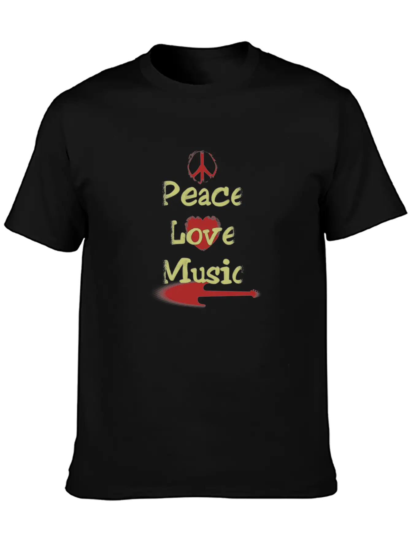 Peace Love Music Classic Fit Graphic Tee For Daily Comfort – Unisex Cotton Shirt