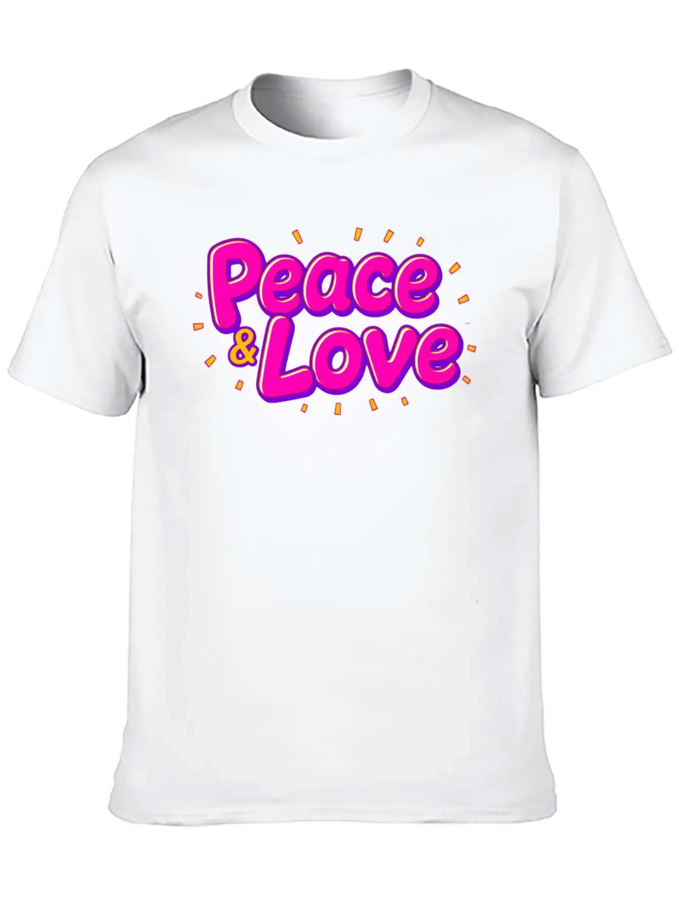Peace & Love Soft Cotton Short Sleeve Tee – Unisex Wardrobe Staple