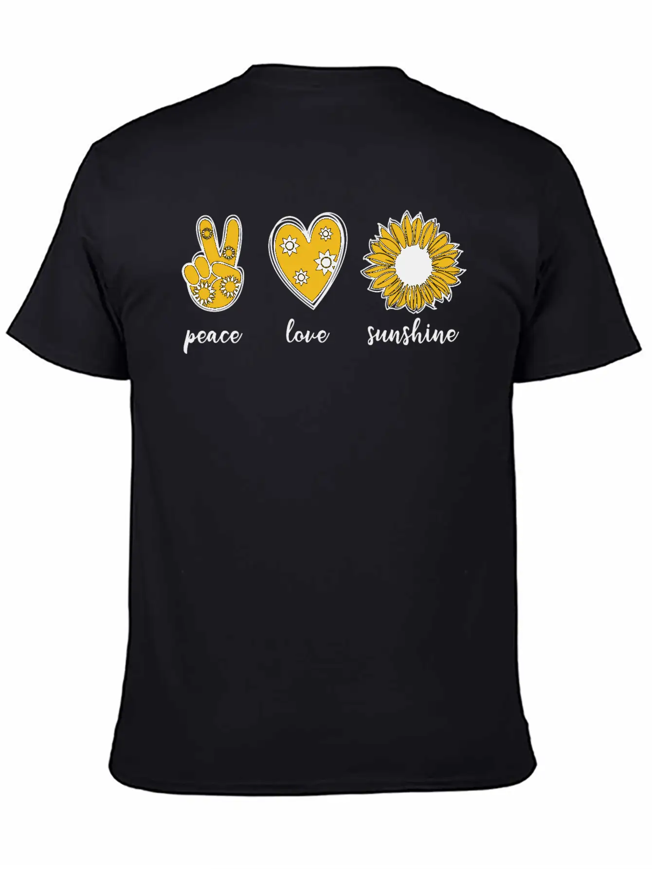 Peace Love Sunflower Soft Cotton Short Sleeve Tee – Unisex Wardrobe Staple
