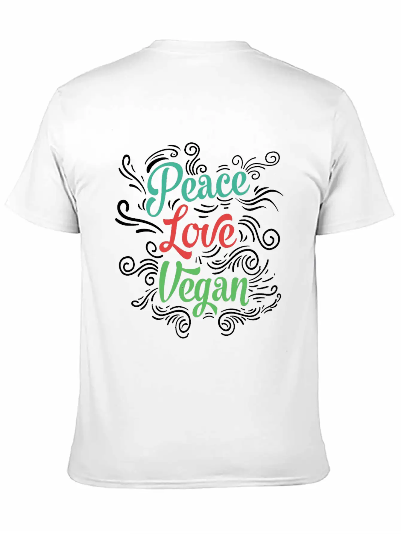Peace Love Vegan Unisex Casual T-Shirt – Clean Design For Daily Comfort