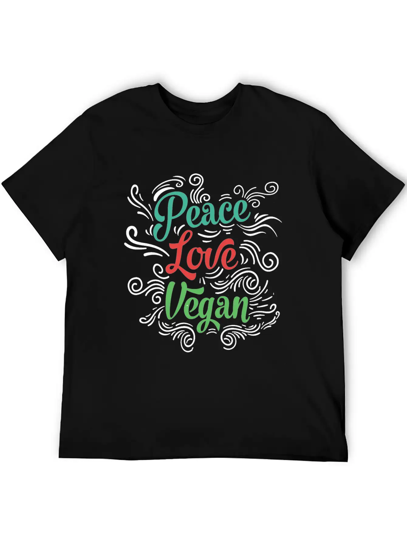 Peace Love Vegan Unisex Casual T-Shirt – Clean Design For Daily Comfort