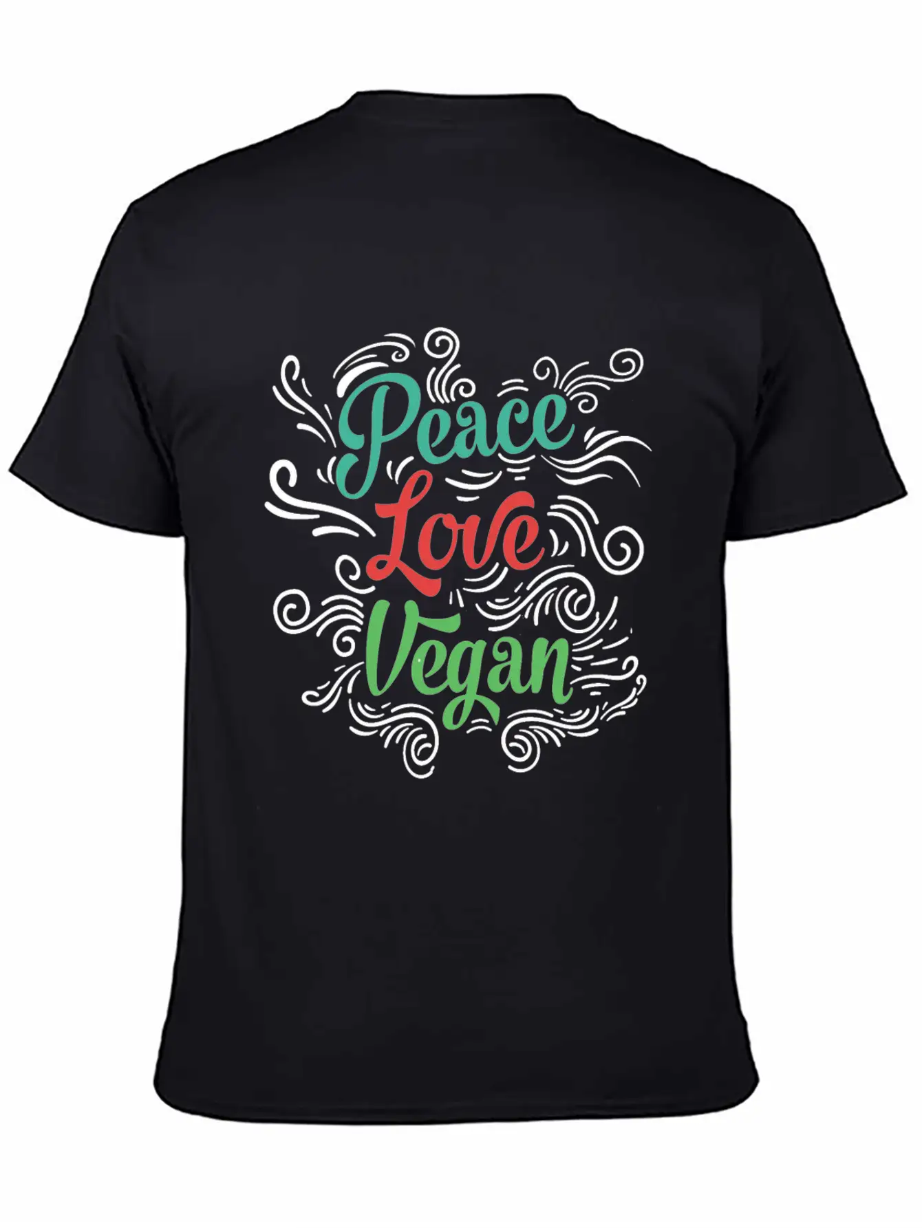 Peace Love Vegan Unisex Casual T-Shirt – Clean Design For Daily Comfort