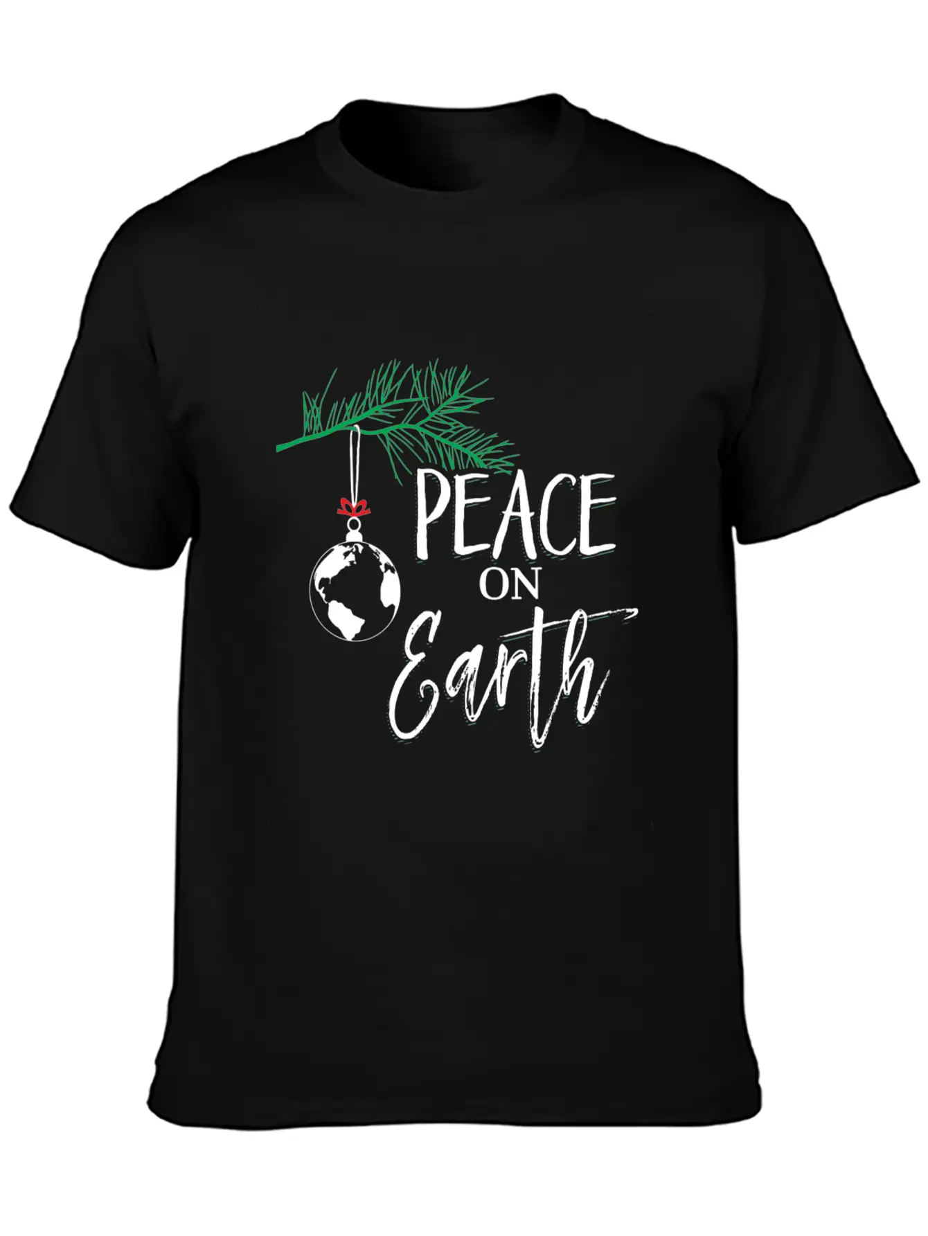 Peace On Earth Peaceful Christian Christmas Stylish Everyday T-Shirt – Unisex Basic Cotton Tee
