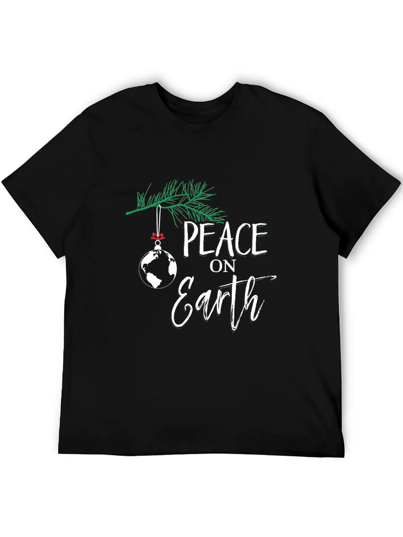 Peace On Earth Peaceful Christian Christmas Stylish Everyday T-Shirt – Unisex Basic Cotton Tee