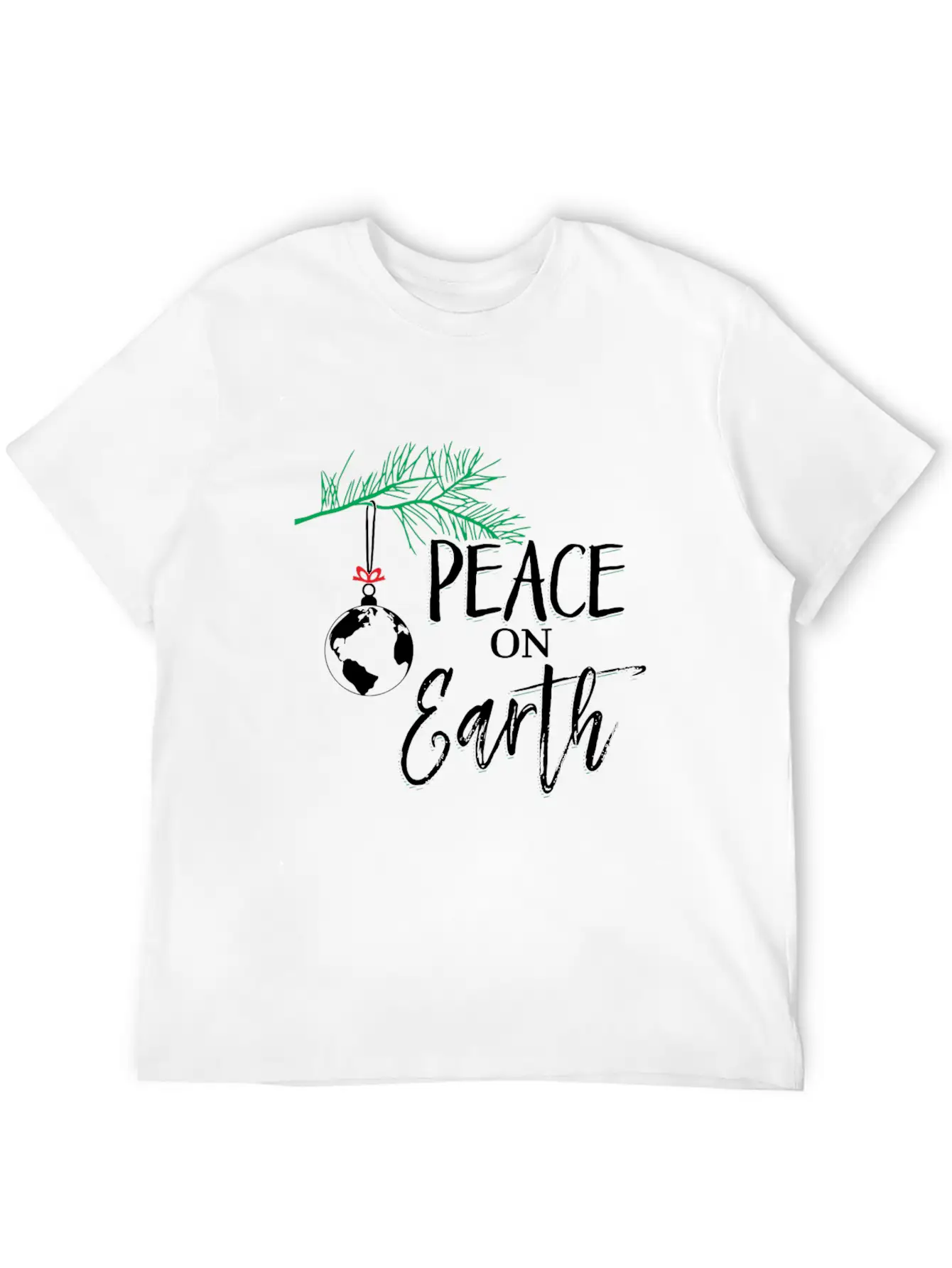 Peace On Earth Peaceful Christian Christmas Stylish Everyday T-Shirt – Unisex Basic Cotton Tee