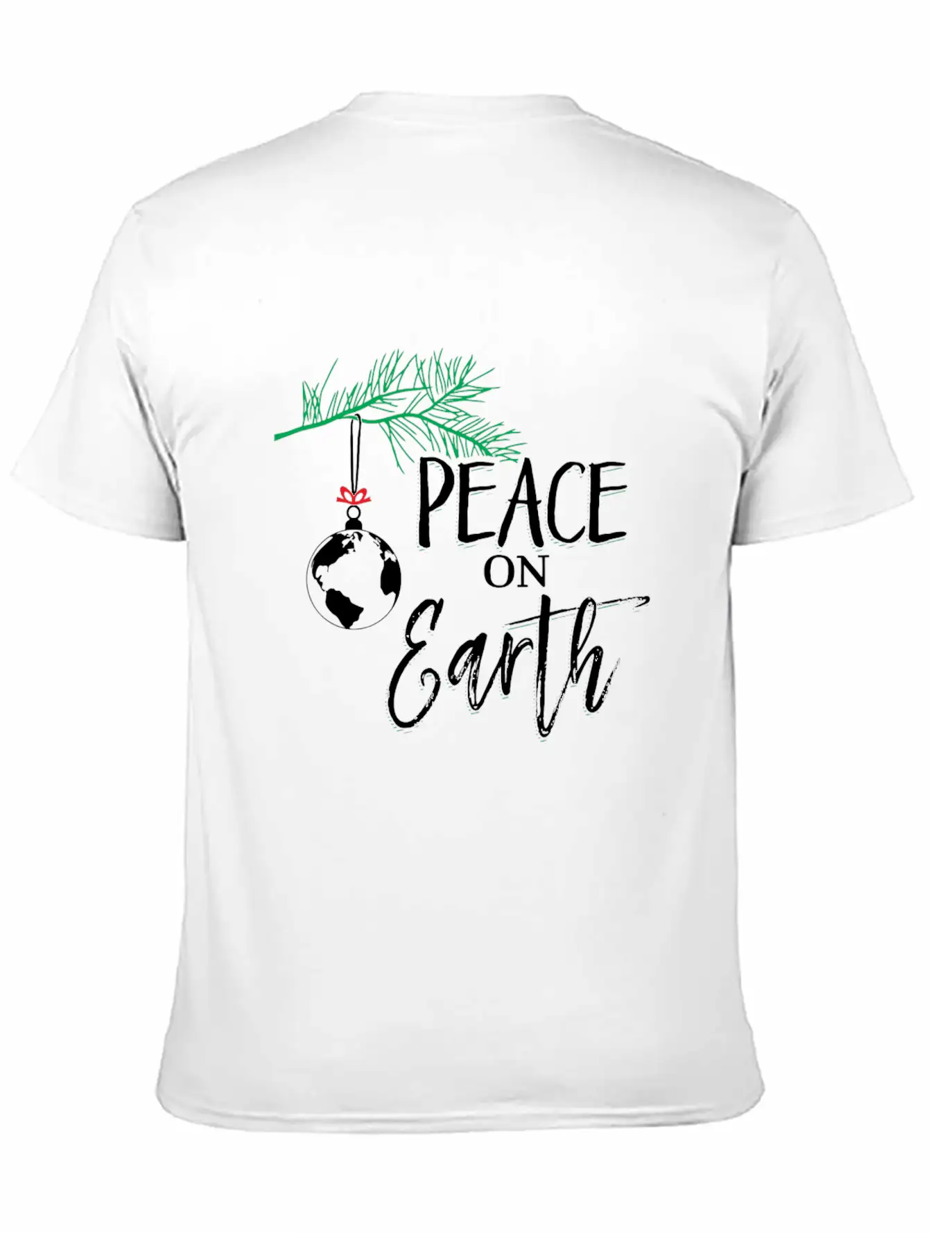 Peace On Earth Peaceful Christian Christmas Stylish Everyday T-Shirt – Unisex Basic Cotton Tee