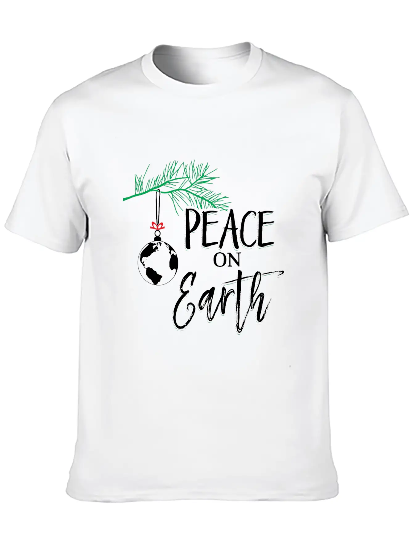 Peace On Earth Peaceful Christian Christmas Stylish Everyday T-Shirt – Unisex Basic Cotton Tee