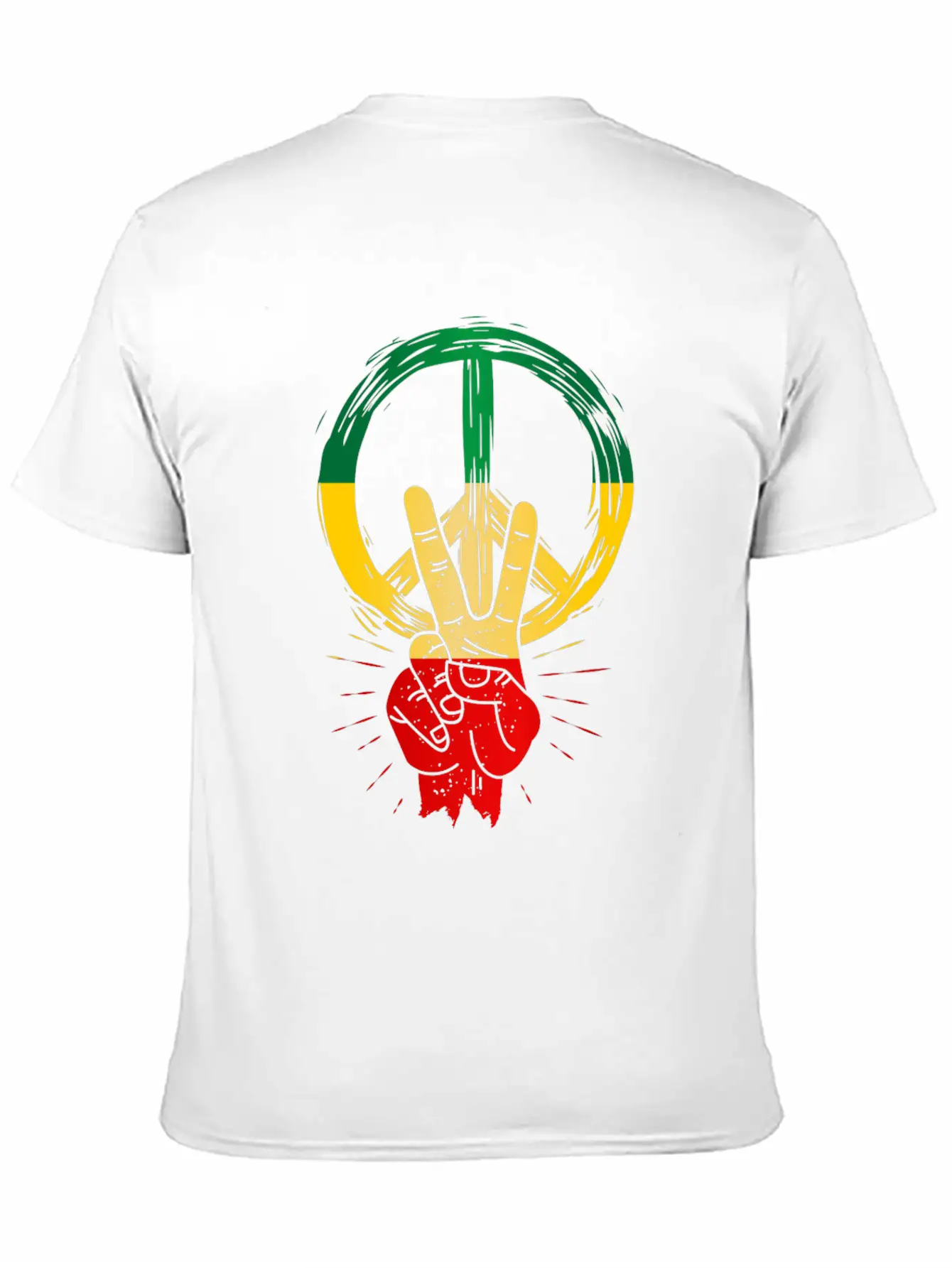 Peace Reggae Love Jamaica Rasta Music Lightweight Cotton T-Shirt – Daily Comfort Graphic Shirt