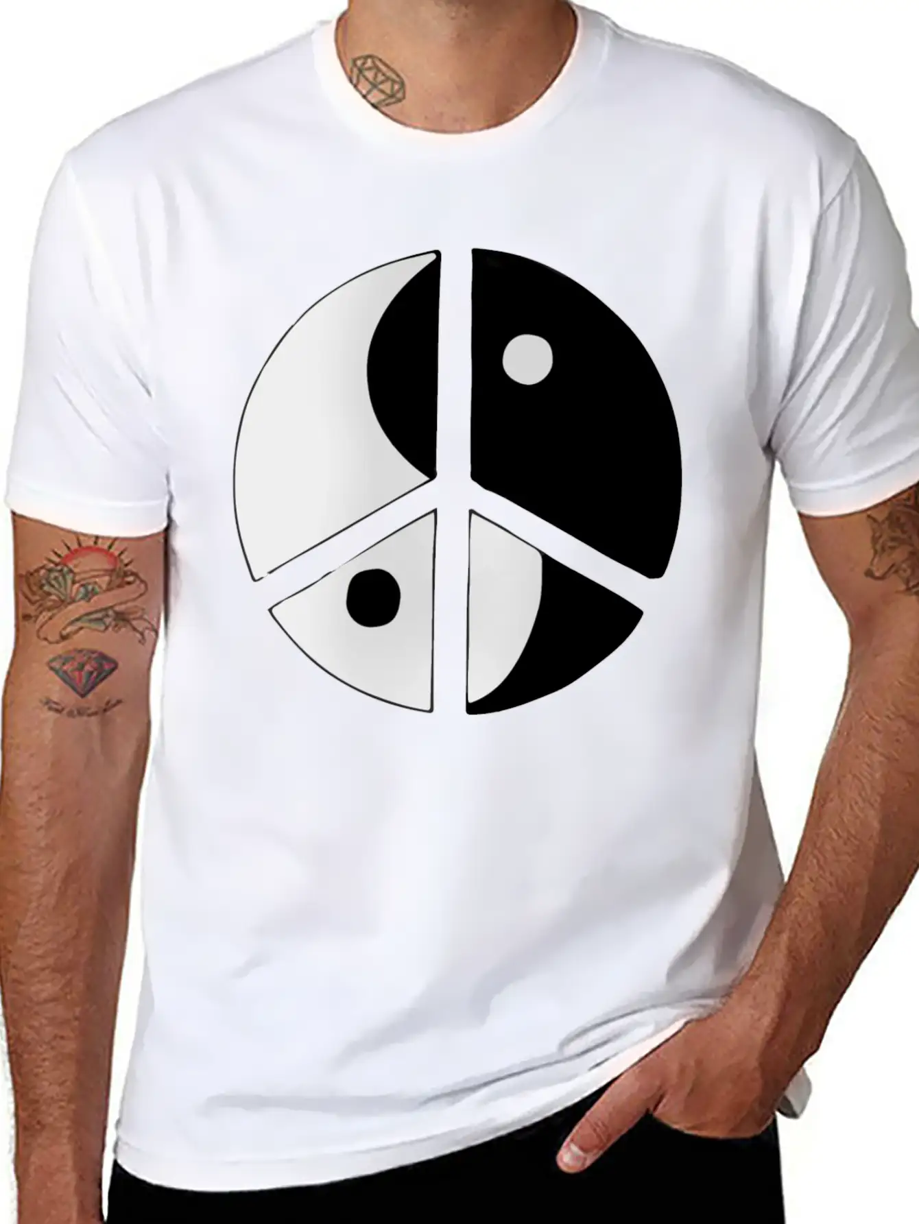 Peace Sign Stylish Everyday T-Shirt – Unisex Basic Cotton Tee