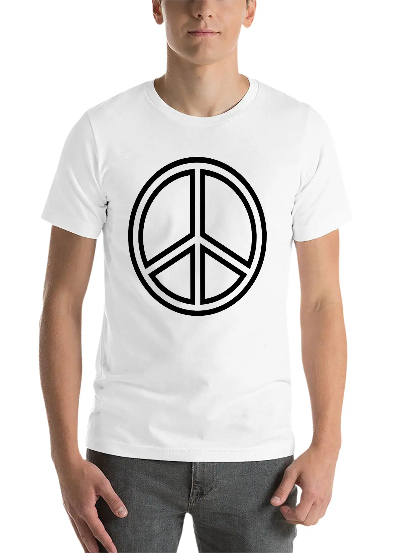 Peace Sign Unisex Casual T-Shirt – Clean Design For Daily Comfort