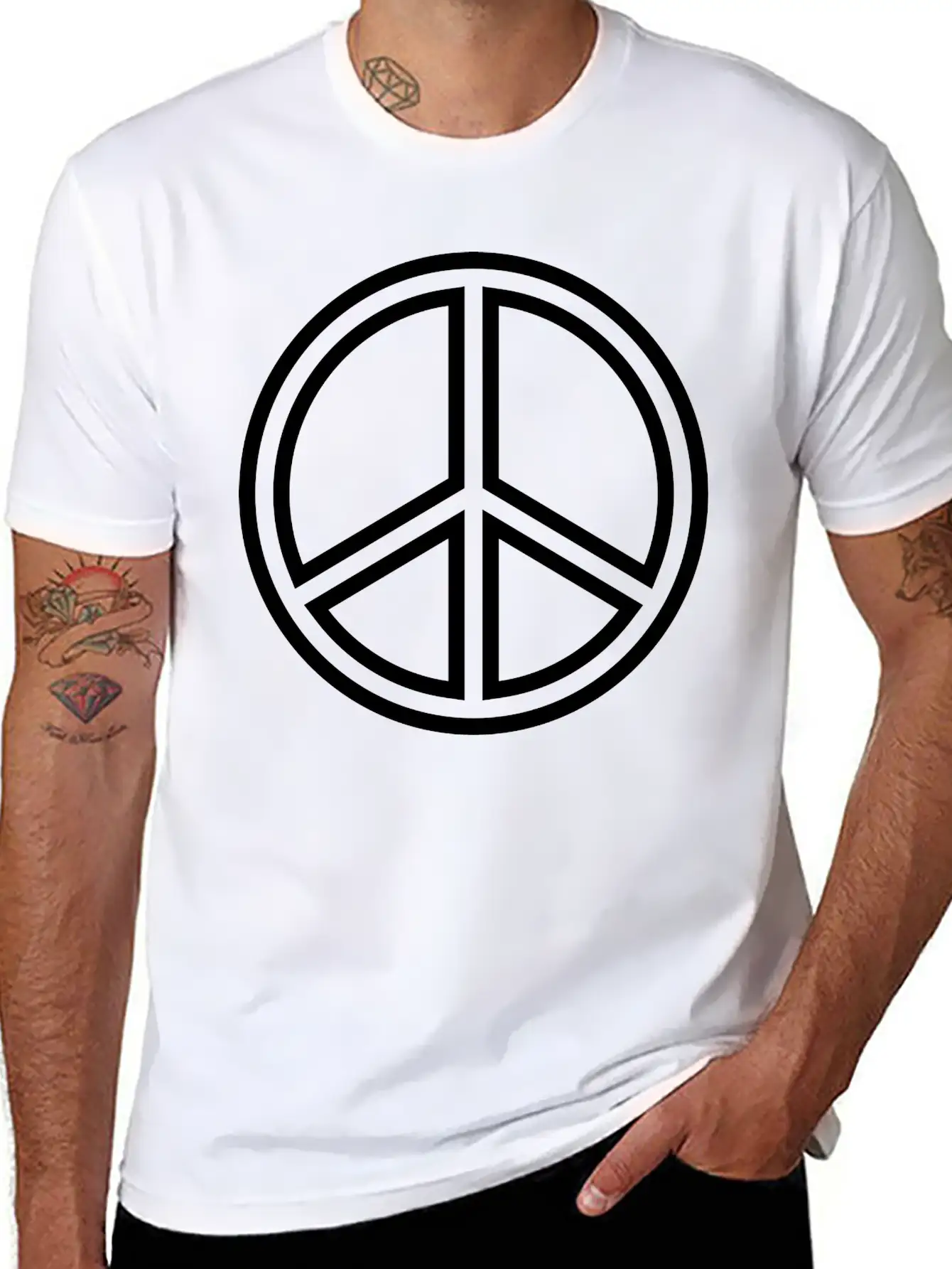 Peace Sign Unisex Casual T-Shirt – Clean Design For Daily Comfort