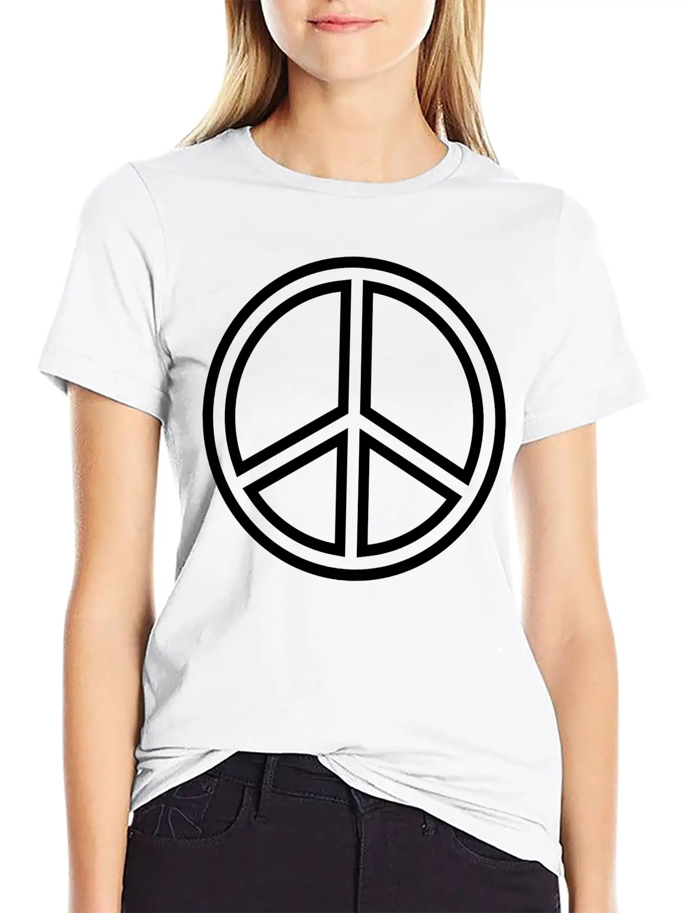 Peace Sign Unisex Casual T-Shirt – Clean Design For Daily Comfort