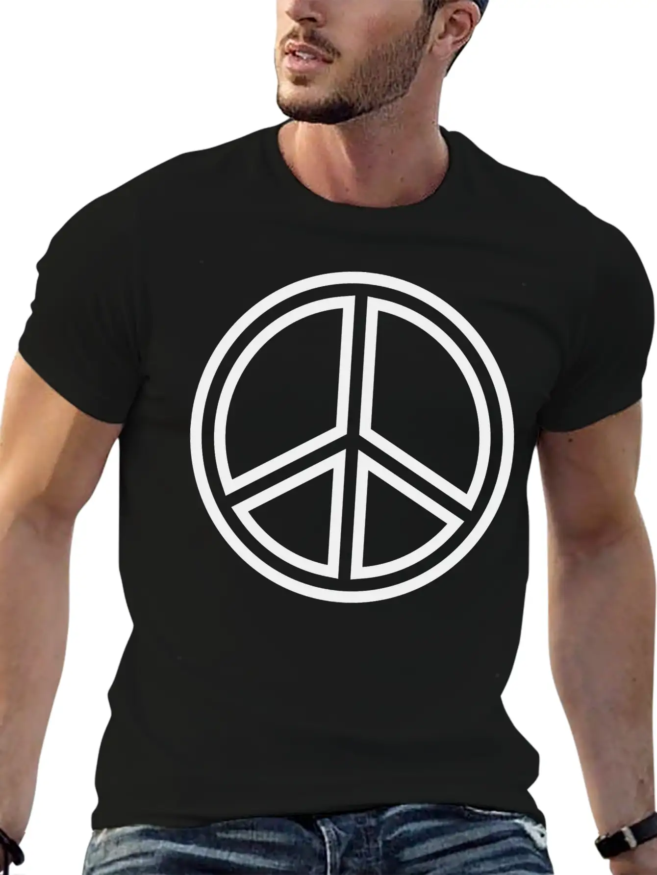 Peace Sign Unisex Casual T-Shirt – Clean Design For Daily Comfort