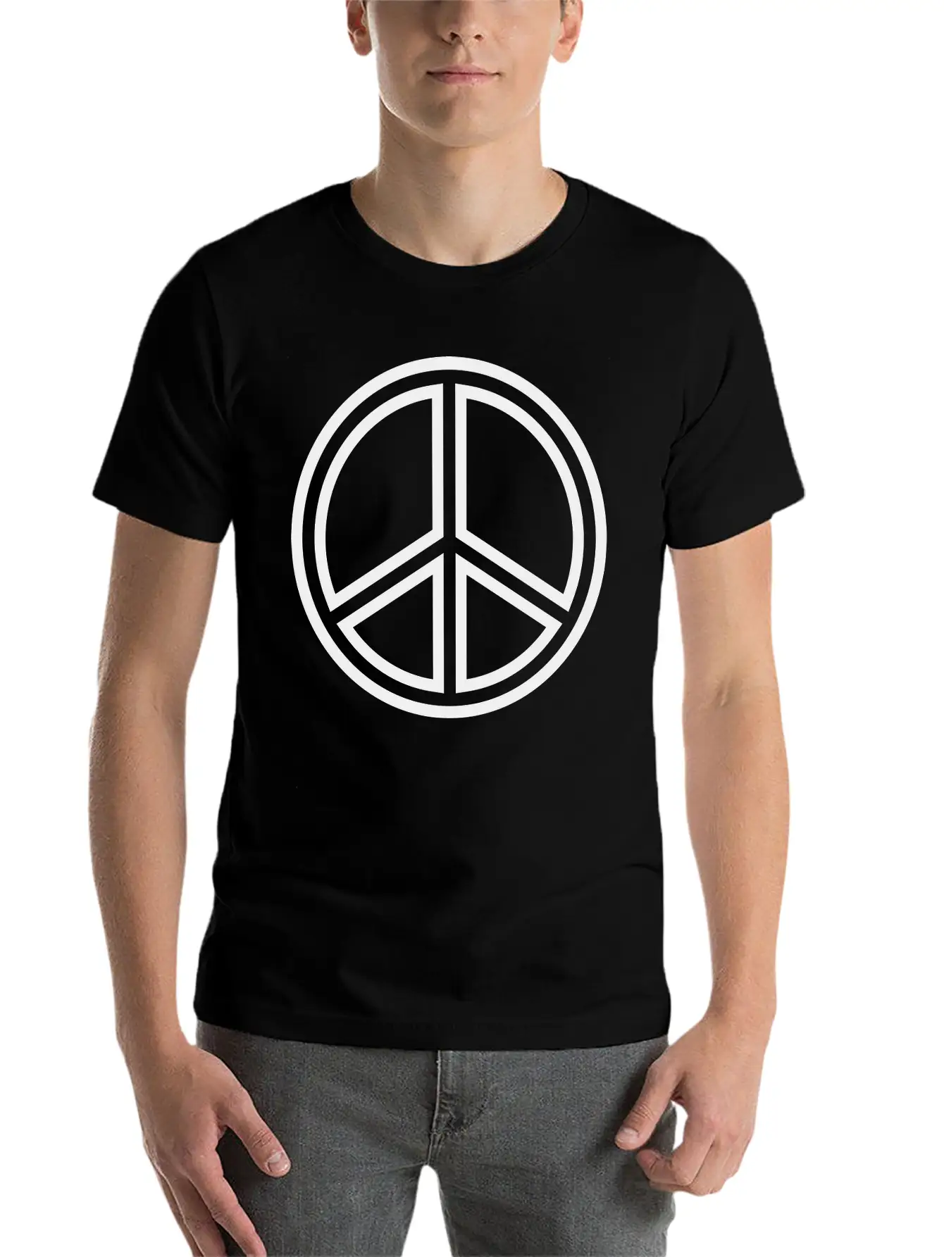 Peace Sign Unisex Casual T-Shirt – Clean Design For Daily Comfort