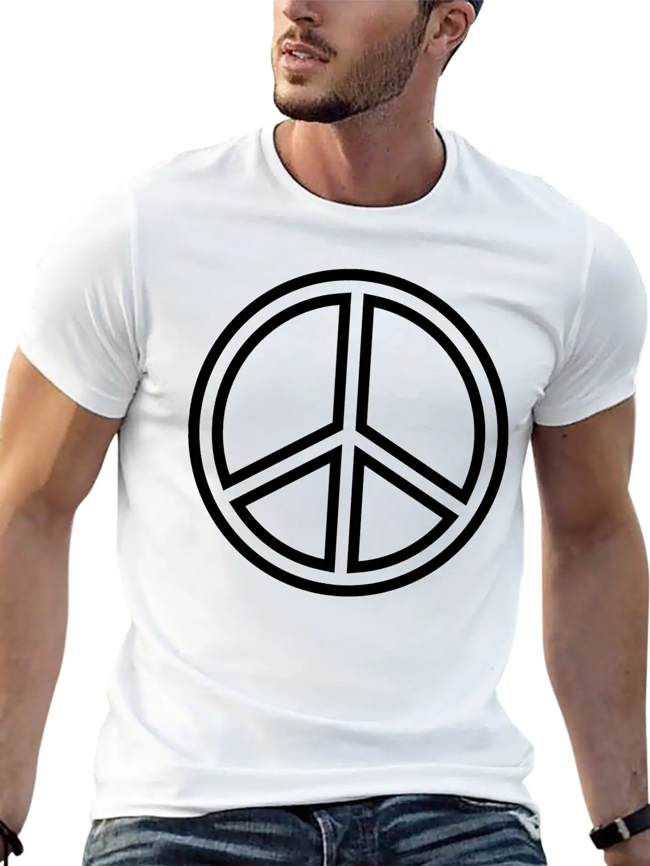 Peace Sign Unisex Casual T-Shirt – Clean Design For Daily Comfort