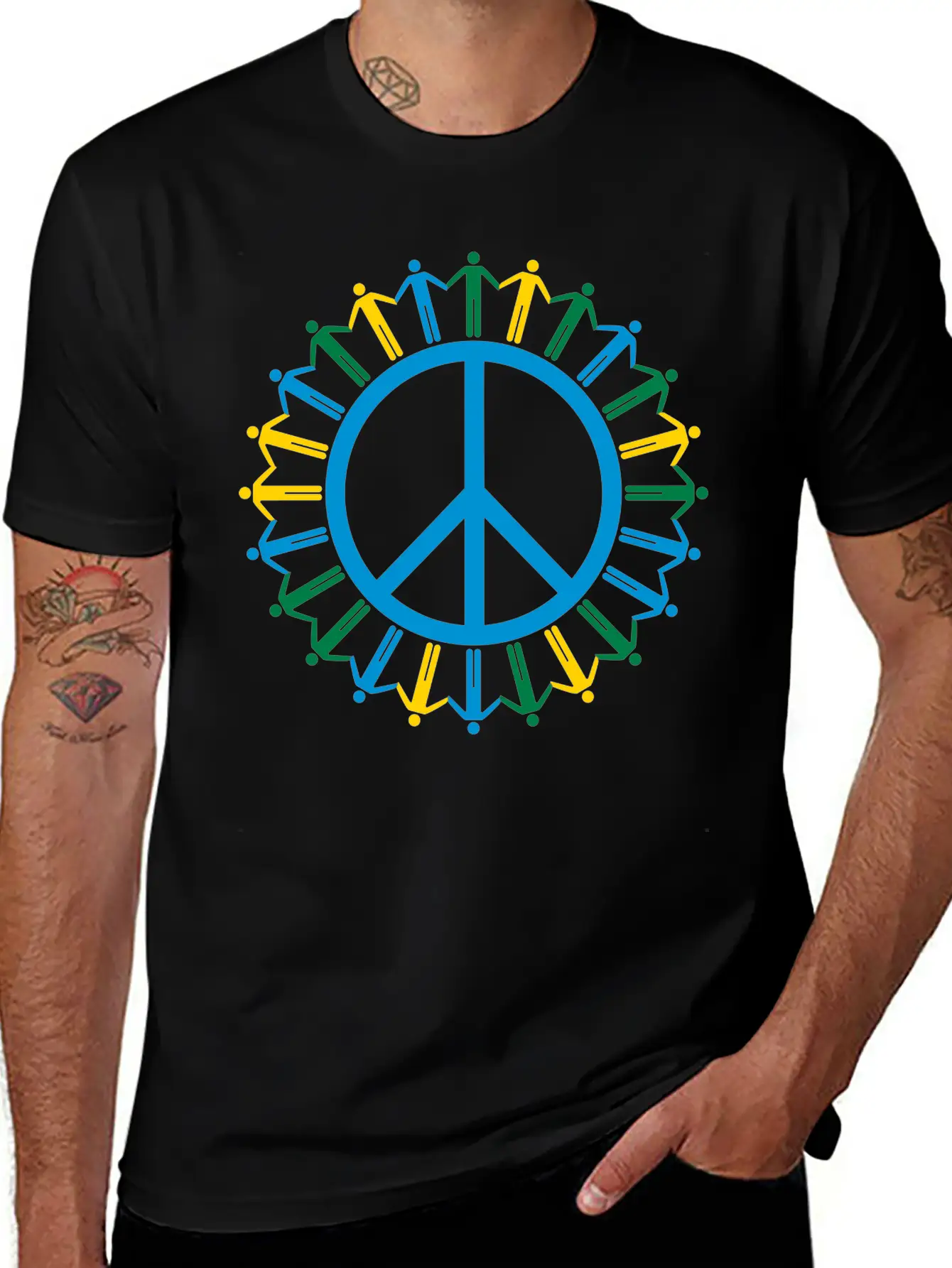 Peace Symbol Sign Hippie Circle Ring World Earth P Comfortable Minimalist Graphic Tee – Summer Style Essential
