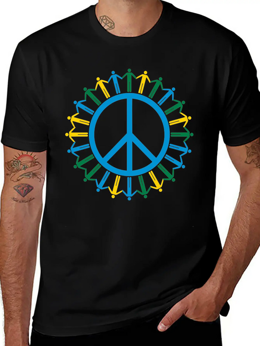 Peace Symbol Sign Hippie Circle Ring World Earth P Comfortable Minimalist Graphic Tee – Summer Style Essential