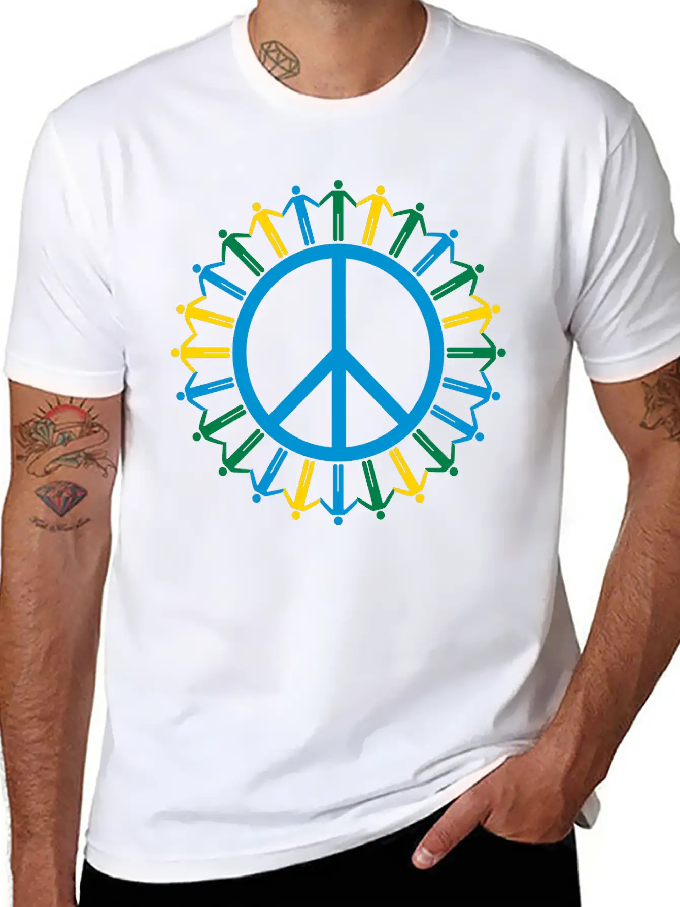 Peace Symbol Sign Hippie Circle Ring World Earth P Comfortable Minimalist Graphic Tee – Summer Style Essential