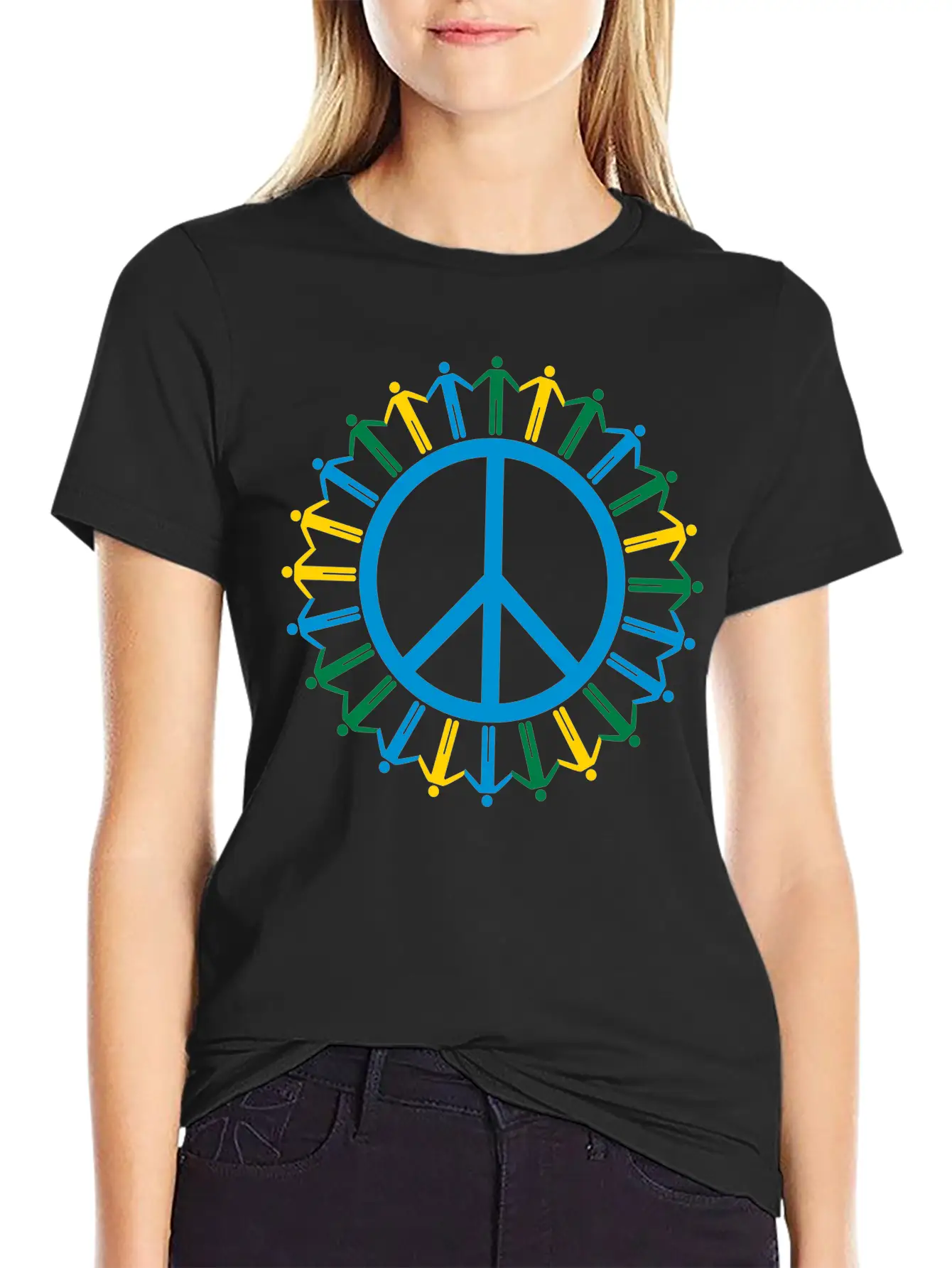 Peace Symbol Sign Hippie Circle Ring World Earth P Comfortable Minimalist Graphic Tee – Summer Style Essential