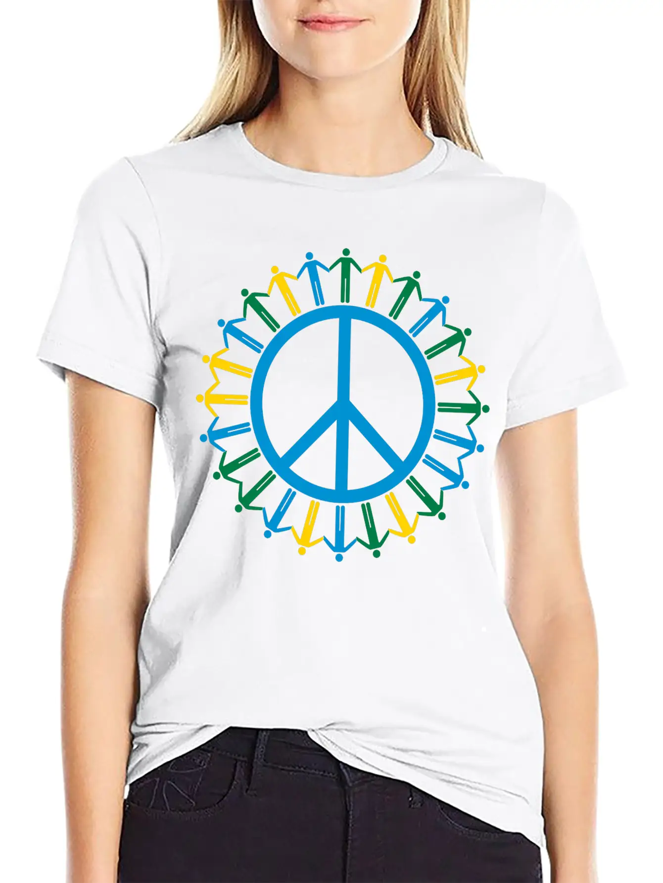 Peace Symbol Sign Hippie Circle Ring World Earth P Comfortable Minimalist Graphic Tee – Summer Style Essential