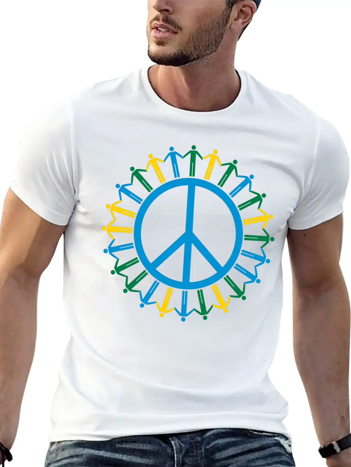 Peace Symbol Sign Hippie Circle Ring World Earth P Comfortable Minimalist Graphic Tee – Summer Style Essential