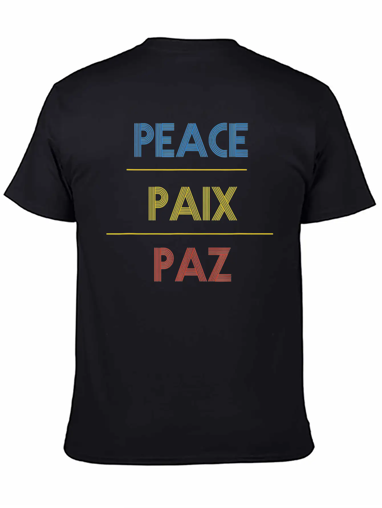 Peace Translate To French And Spanish Unisex Casual T-Shirt ��� Clean Design For Daily Comfort