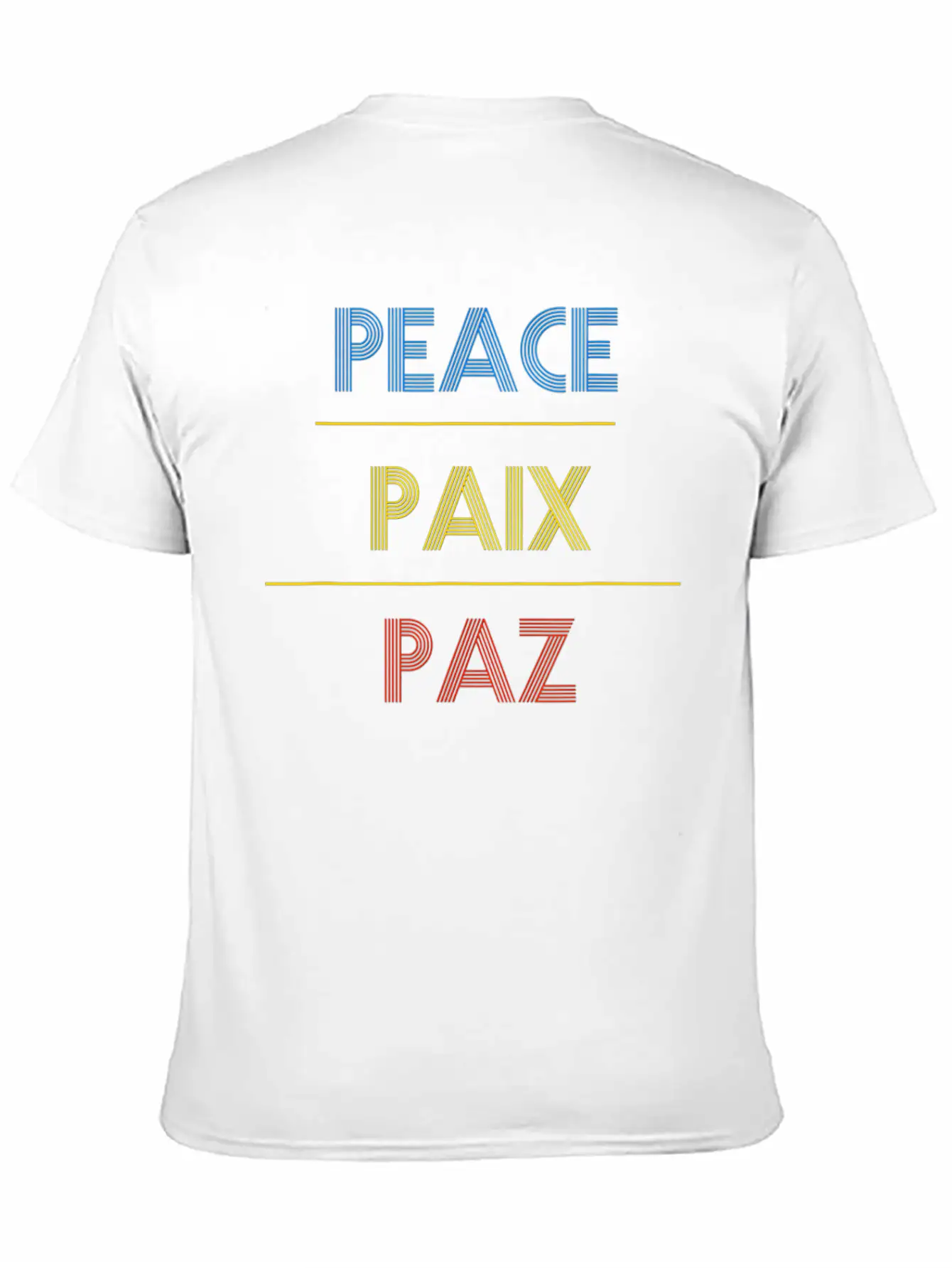 Peace Translate To French And Spanish Unisex Casual T-Shirt ��� Clean Design For Daily Comfort