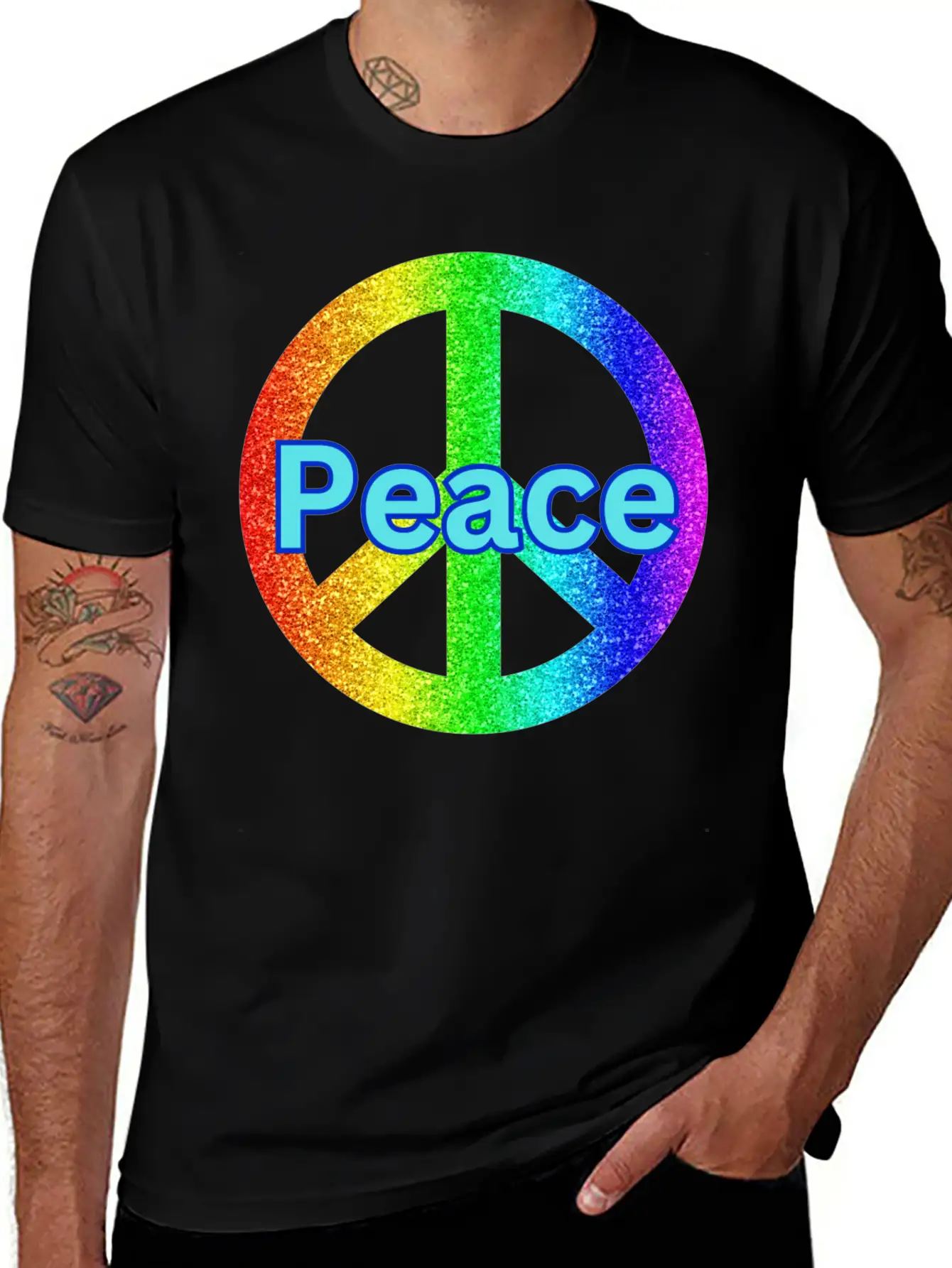 Peace With A Peace Symbol Unisex Casual T-Shirt – Clean Design For Daily Comfort