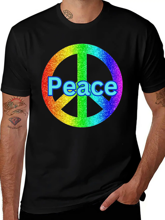 Peace With A Peace Symbol Unisex Casual T-Shirt – Clean Design For Daily Comfort