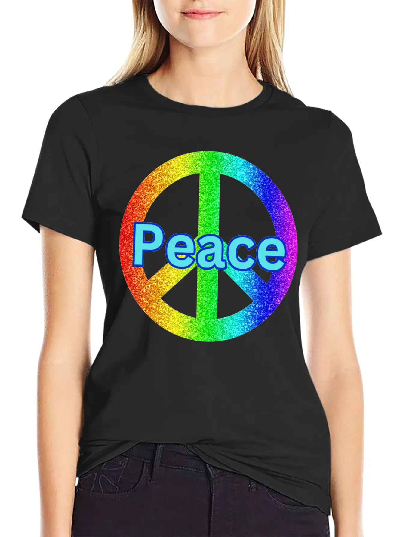 Peace With A Peace Symbol Unisex Casual T-Shirt – Clean Design For Daily Comfort