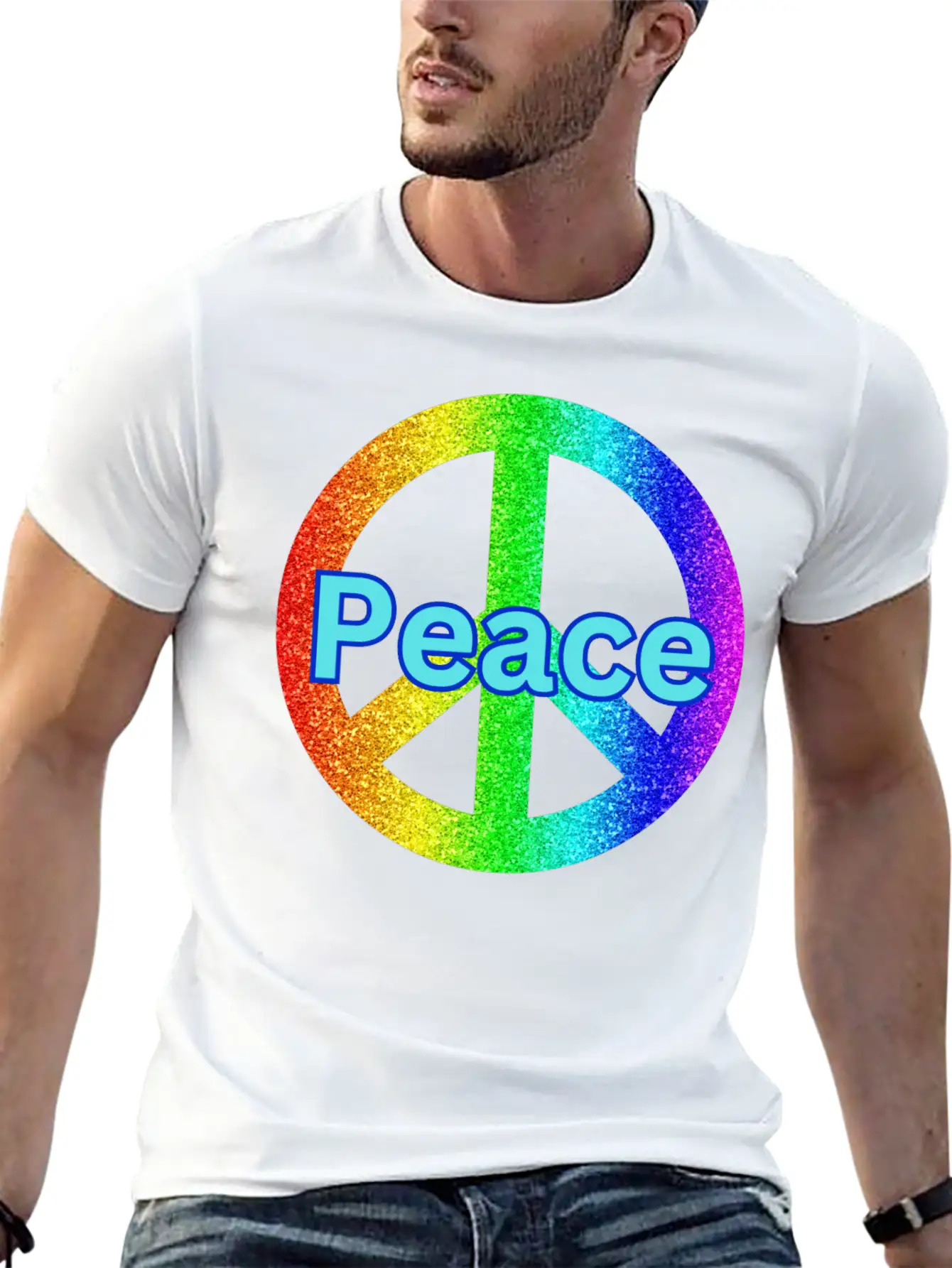 Peace With A Peace Symbol Unisex Casual T-Shirt – Clean Design For Daily Comfort