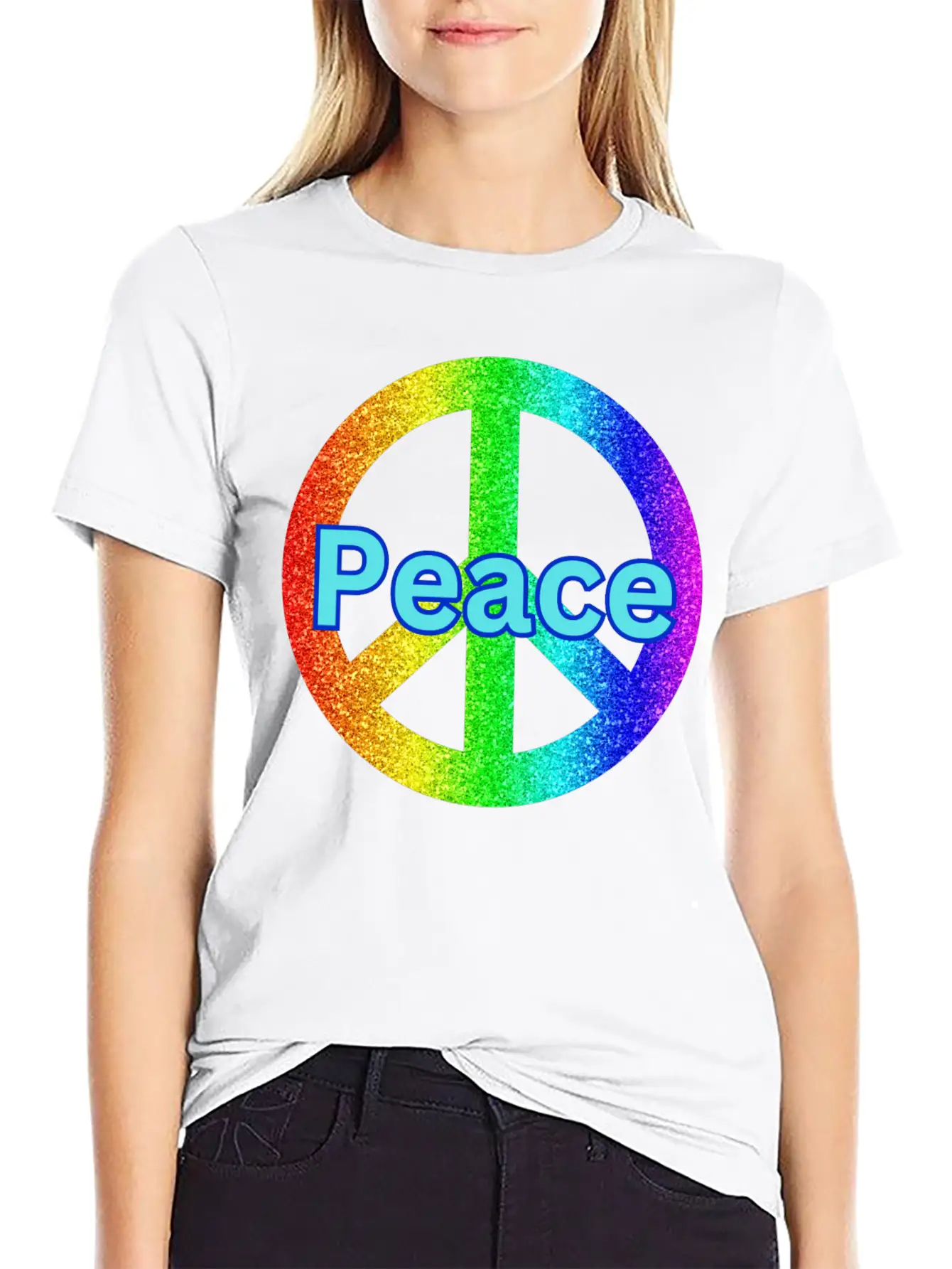 Peace With A Peace Symbol Unisex Casual T-Shirt – Clean Design For Daily Comfort