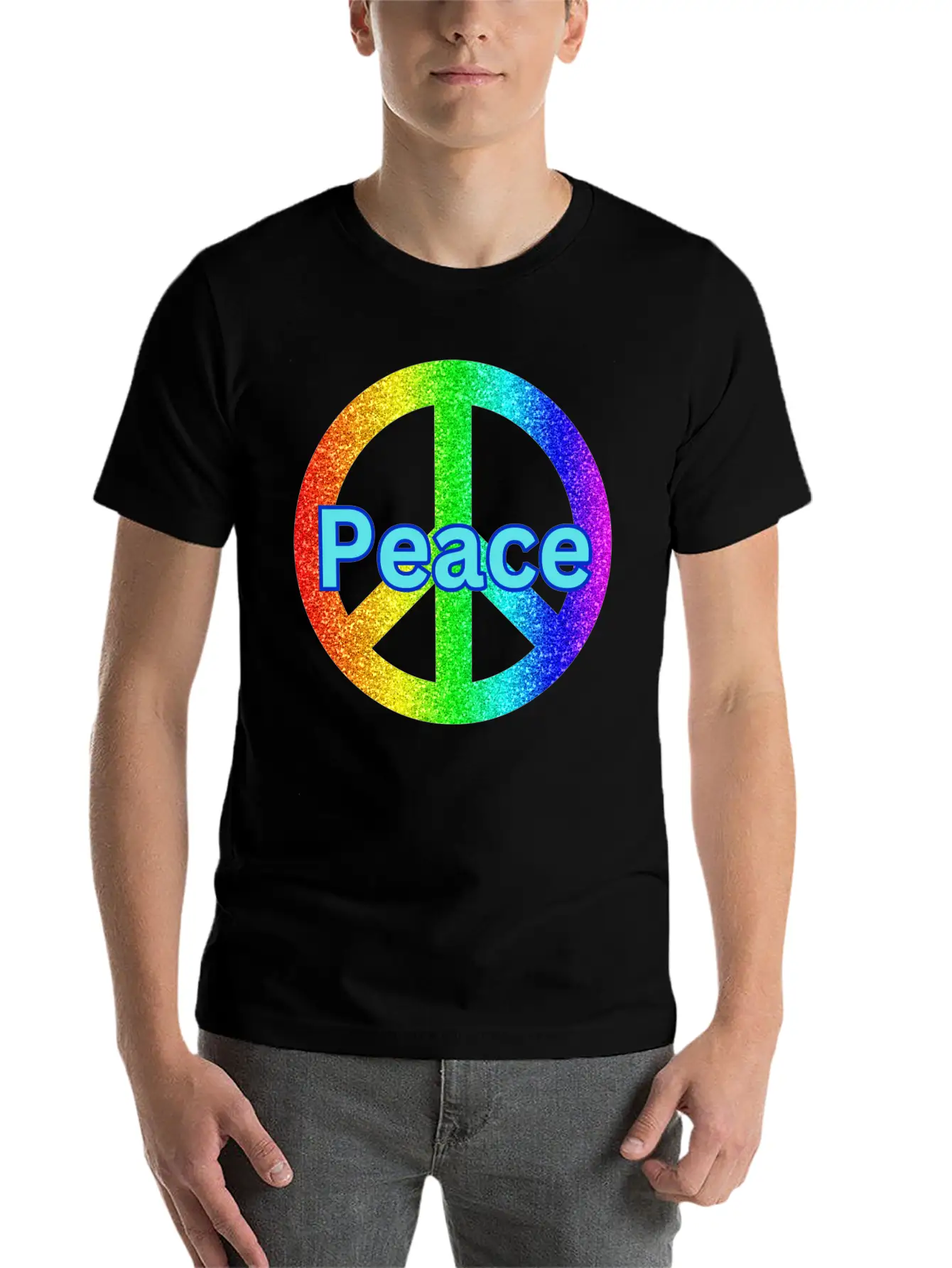 Peace With A Peace Symbol Unisex Casual T-Shirt – Clean Design For Daily Comfort