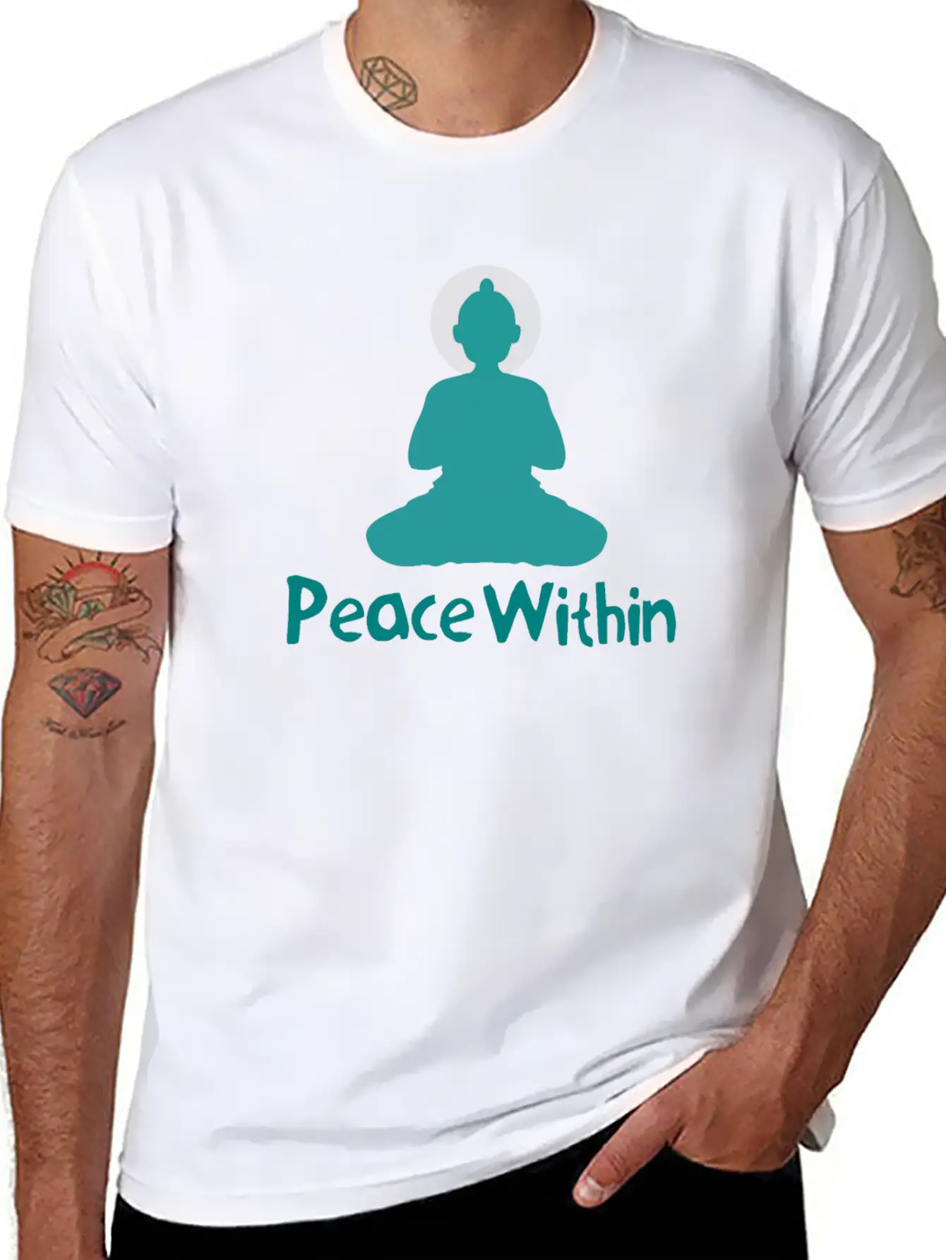 Peace Within - Yoga & Meditation Relaxed Everyday Tee – Lightweight And Durable Cotton