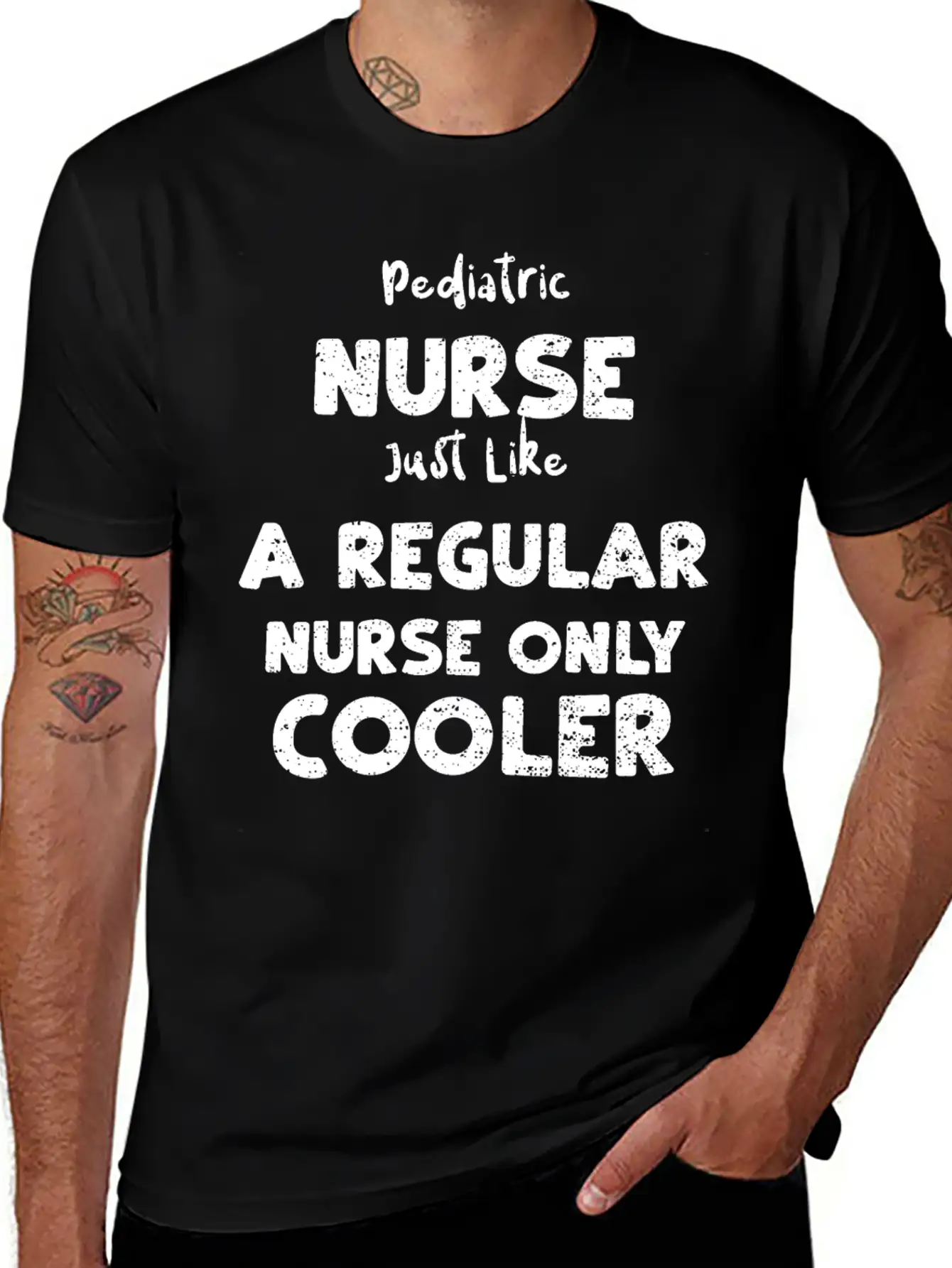 Pediatric Nurse Just Like A Regu... Unisex Casual T-Shirt – Clean Design For Daily Comfort