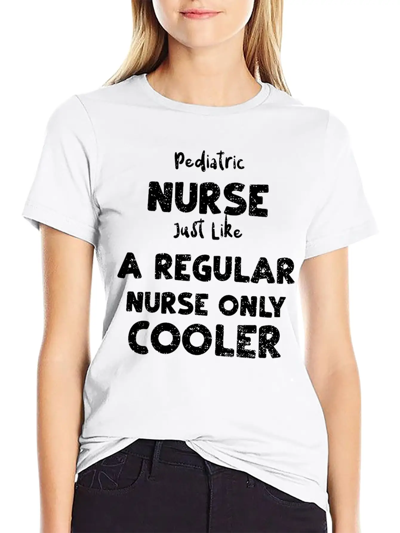 Pediatric Nurse Just Like A Regu... Unisex Casual T-Shirt – Clean Design For Daily Comfort