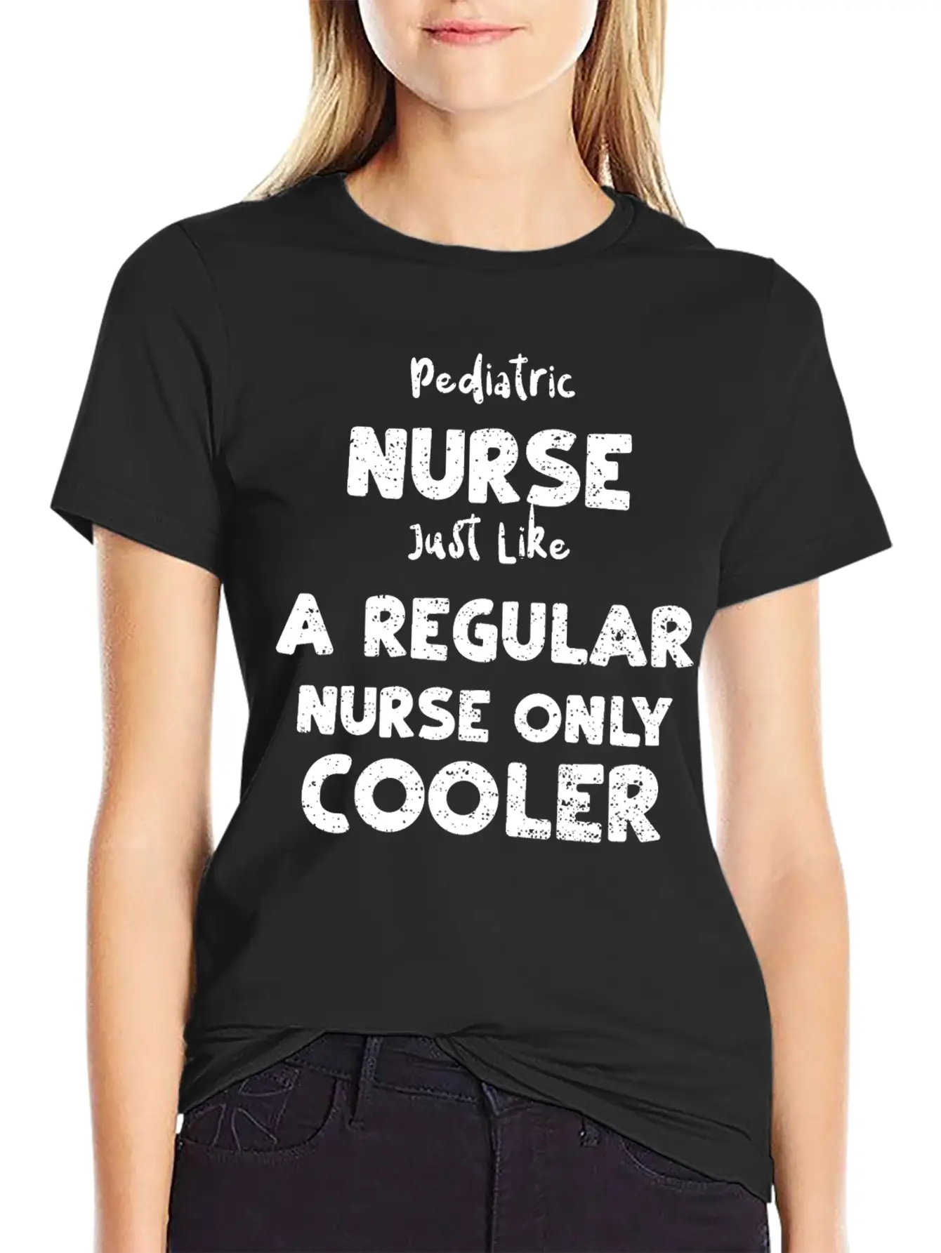 Pediatric Nurse Just Like A Regu... Unisex Casual T-Shirt – Clean Design For Daily Comfort