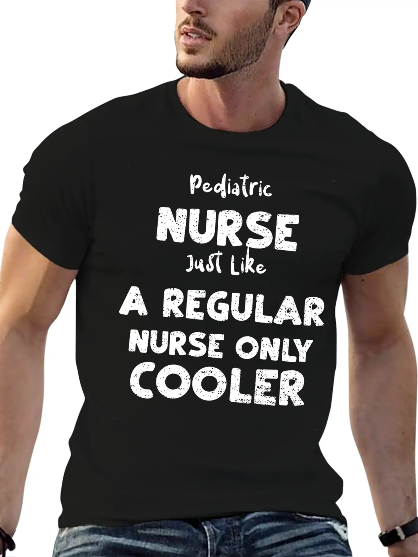 Pediatric Nurse Just Like A Regu... Unisex Casual T-Shirt – Clean Design For Daily Comfort