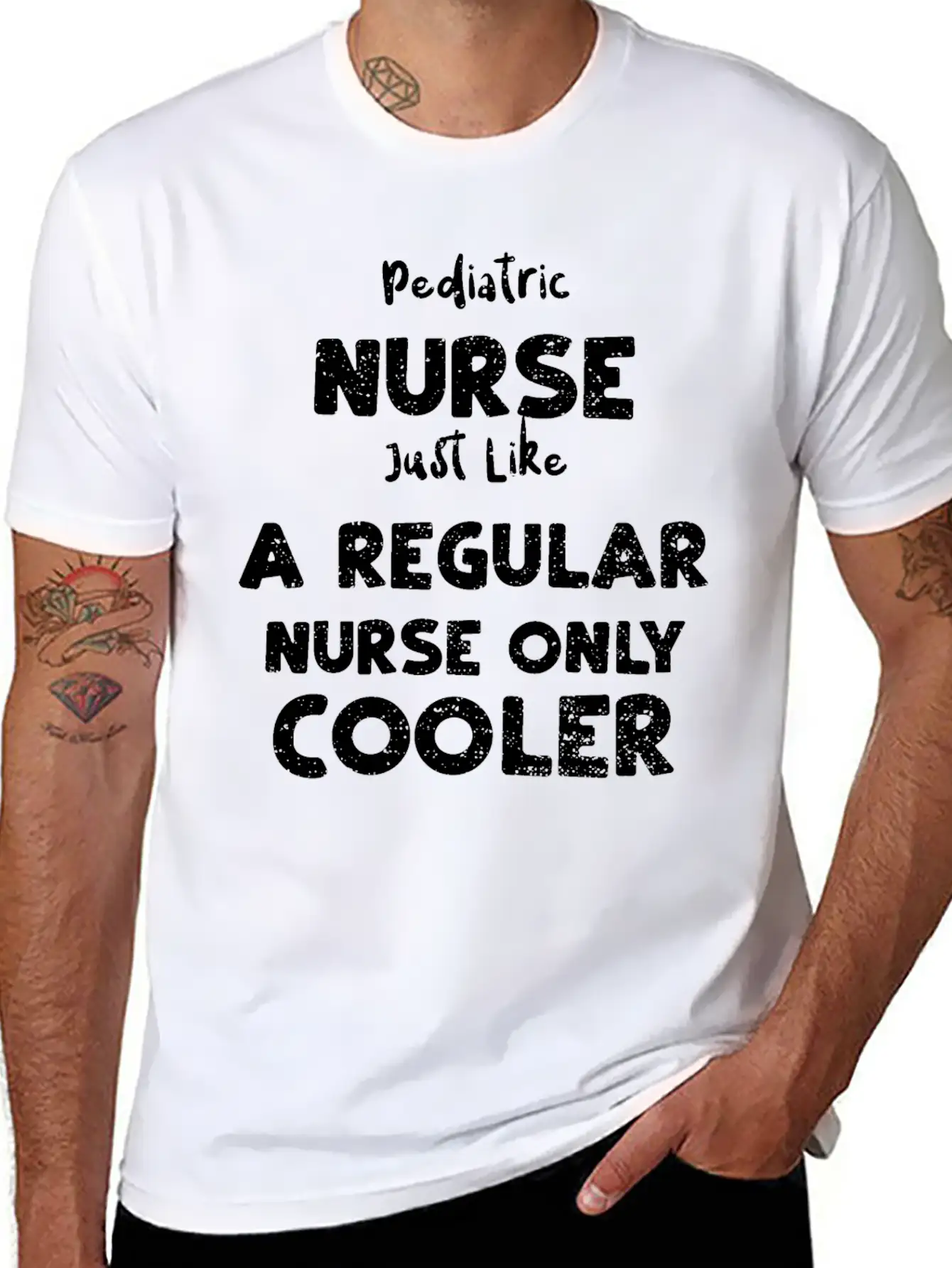 Pediatric Nurse Just Like A Regu... Unisex Casual T-Shirt – Clean Design For Daily Comfort